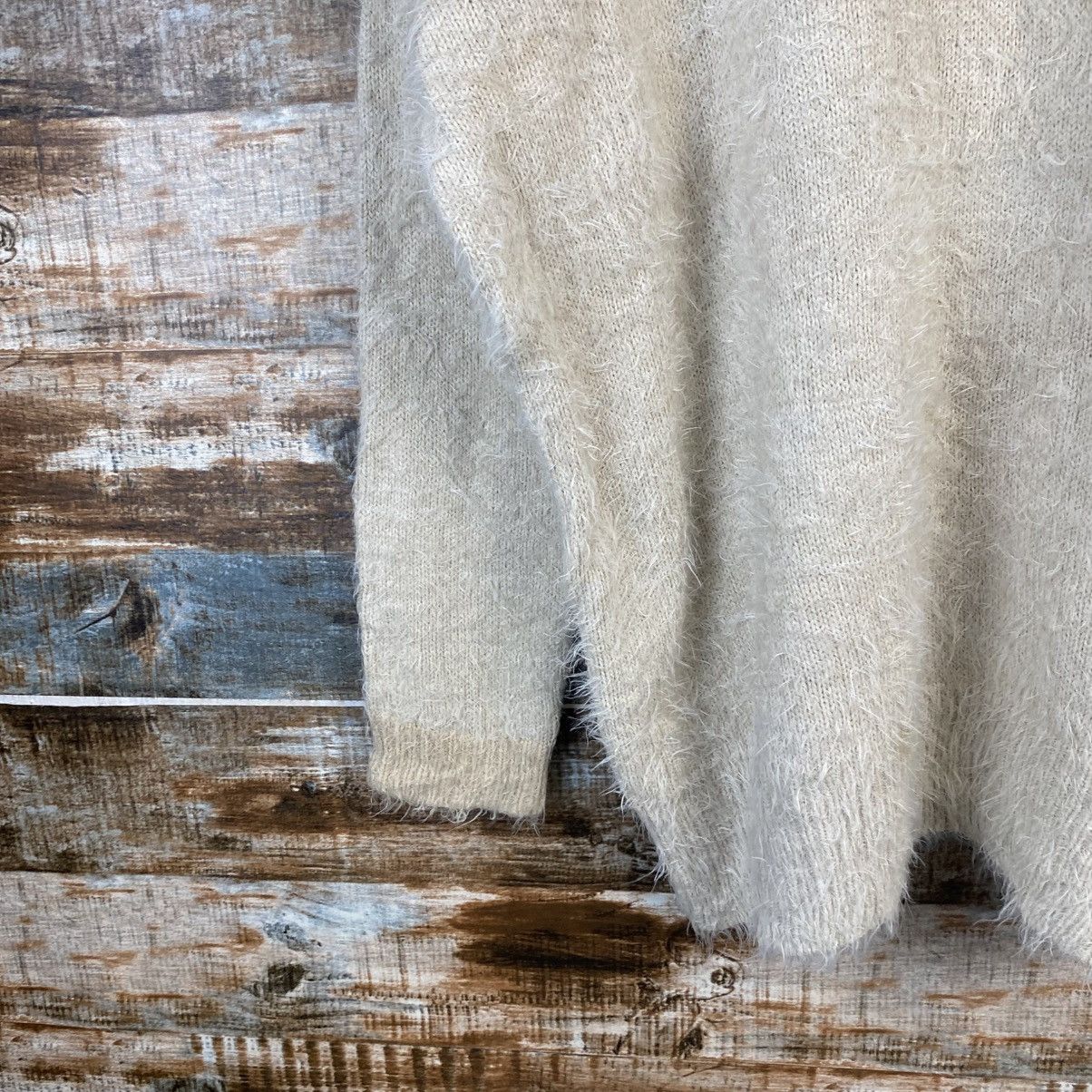 Homespun Knitwear DL N’or Beige Mohair Knitwear #C1111 Size XL / US 12-14 / IT 48-50 - 7 Thumbnail