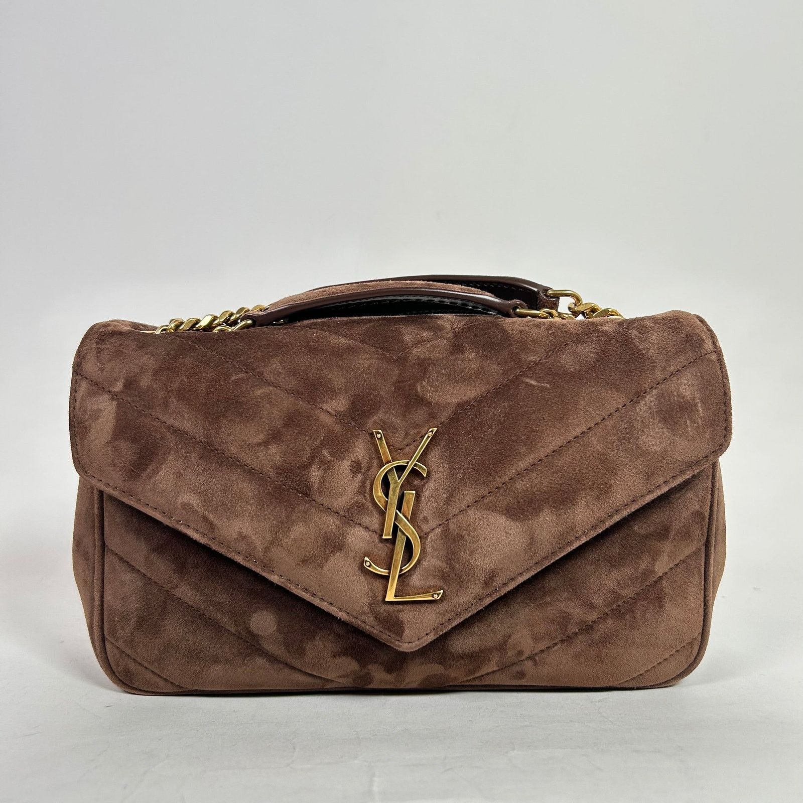 Saint Laurent Paris Saint Laurent Small Matelasse LouLou Suede Bag Size ONE SIZE - 1 Thumbnail