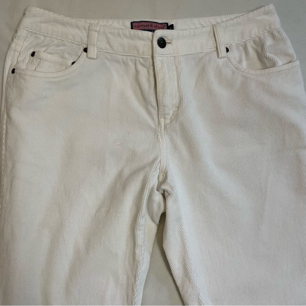 Vineyard Vines Vineyard Vines White Chilmark Corduroy Straight Leg Pants S Size 30" / US 8 / IT 44 - 3 Thumbnail