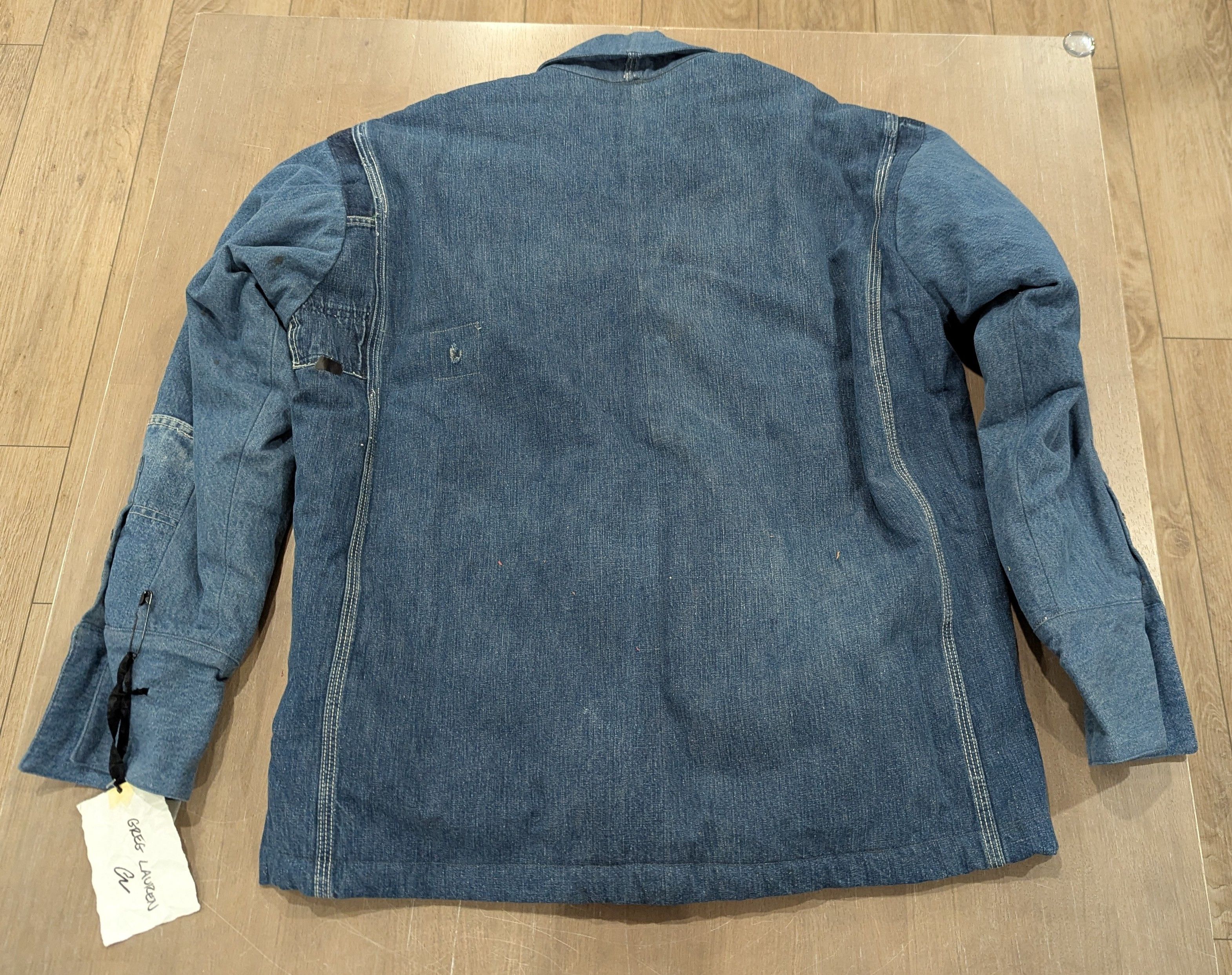 Greg Lauren Greg Lauren Sherpa Linen Denim Shawl Jacket Denim 2 - Medium Size US M / EU 48-50 / 2 - 6 Thumbnail