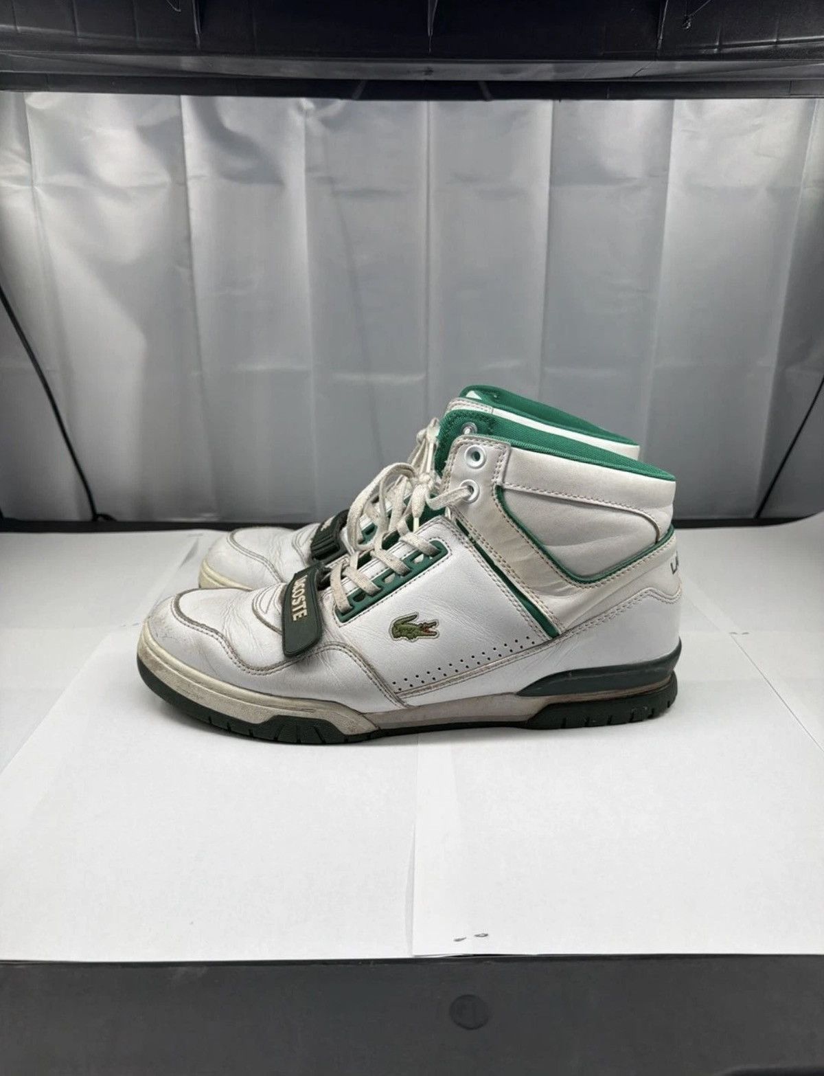 Lacoste Lacoste Missouri Mid White Green Leather High-Top Sneakers Size US 12 / EU 45 - 3 Thumbnail