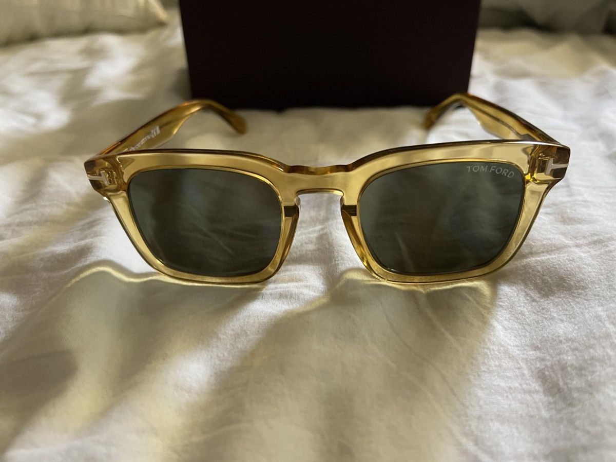 Tom Ford Dax Light Crystal Yellow Square Sunglasses FT0751-39N-50 Size ONE SIZE - 7 Thumbnail