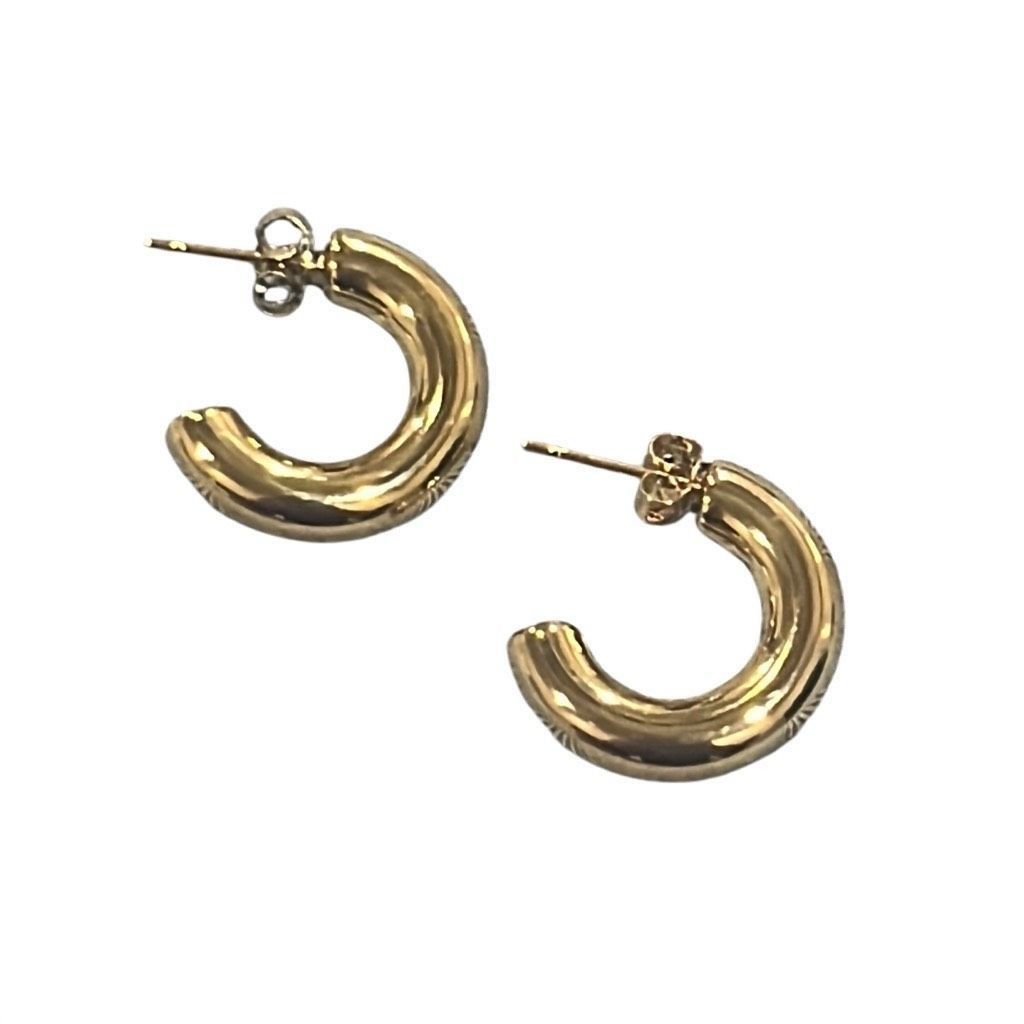 Other Chunky Gold Hoop Earrings for Women 14K Gold Plated Hypoalle Size ONE SIZE - 3 Thumbnail