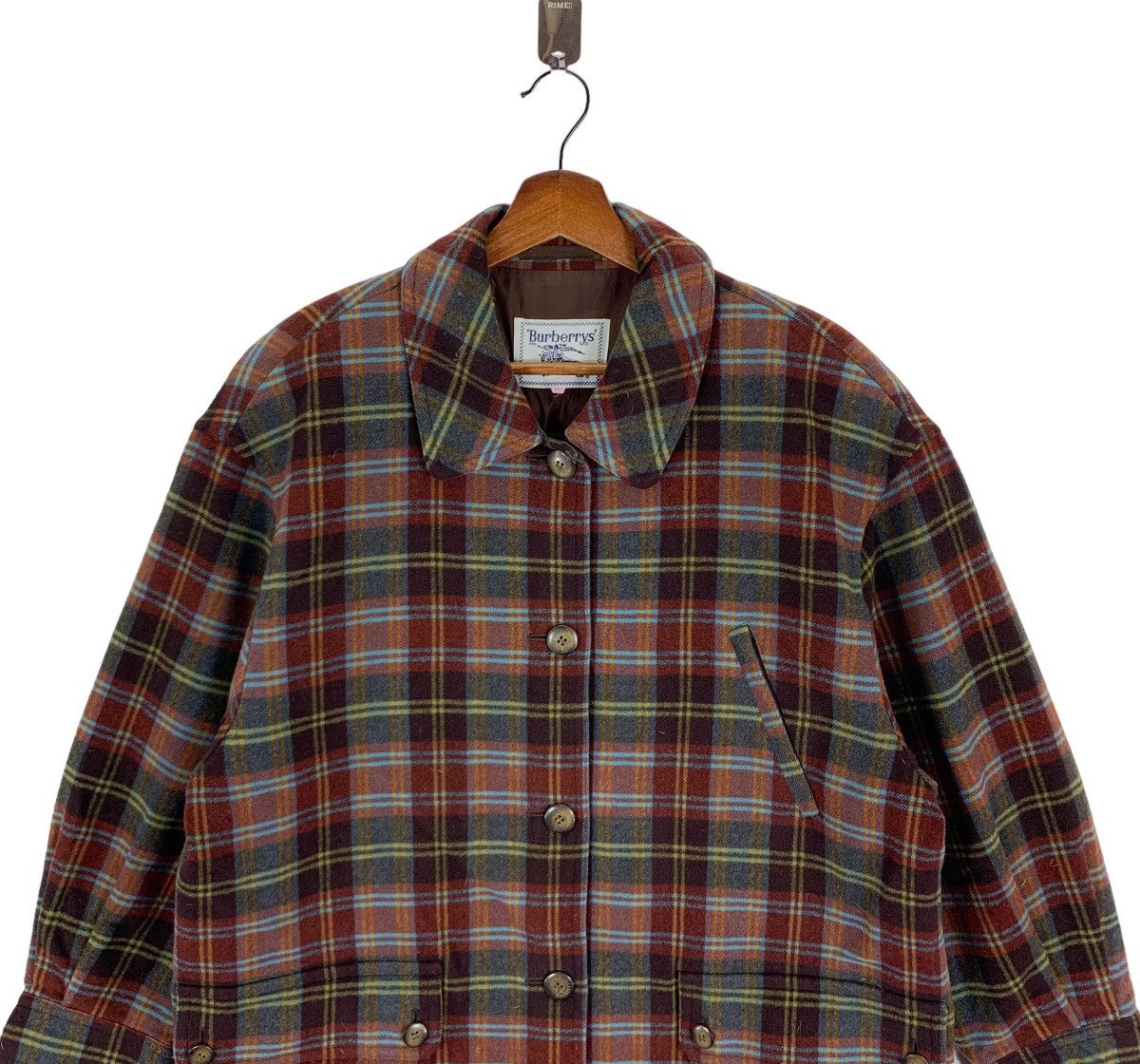 Burberry VINTAGE BURBERRY TARTAN WOOL BUTTON JACKET Size US M / EU 48-50 / 2 - 4 Thumbnail