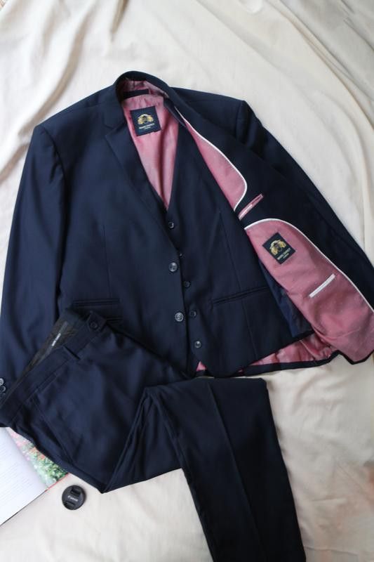 Other Marc Darcy Navy 3-Piece Suit Size 52R Size 52R - 1 Thumbnail
