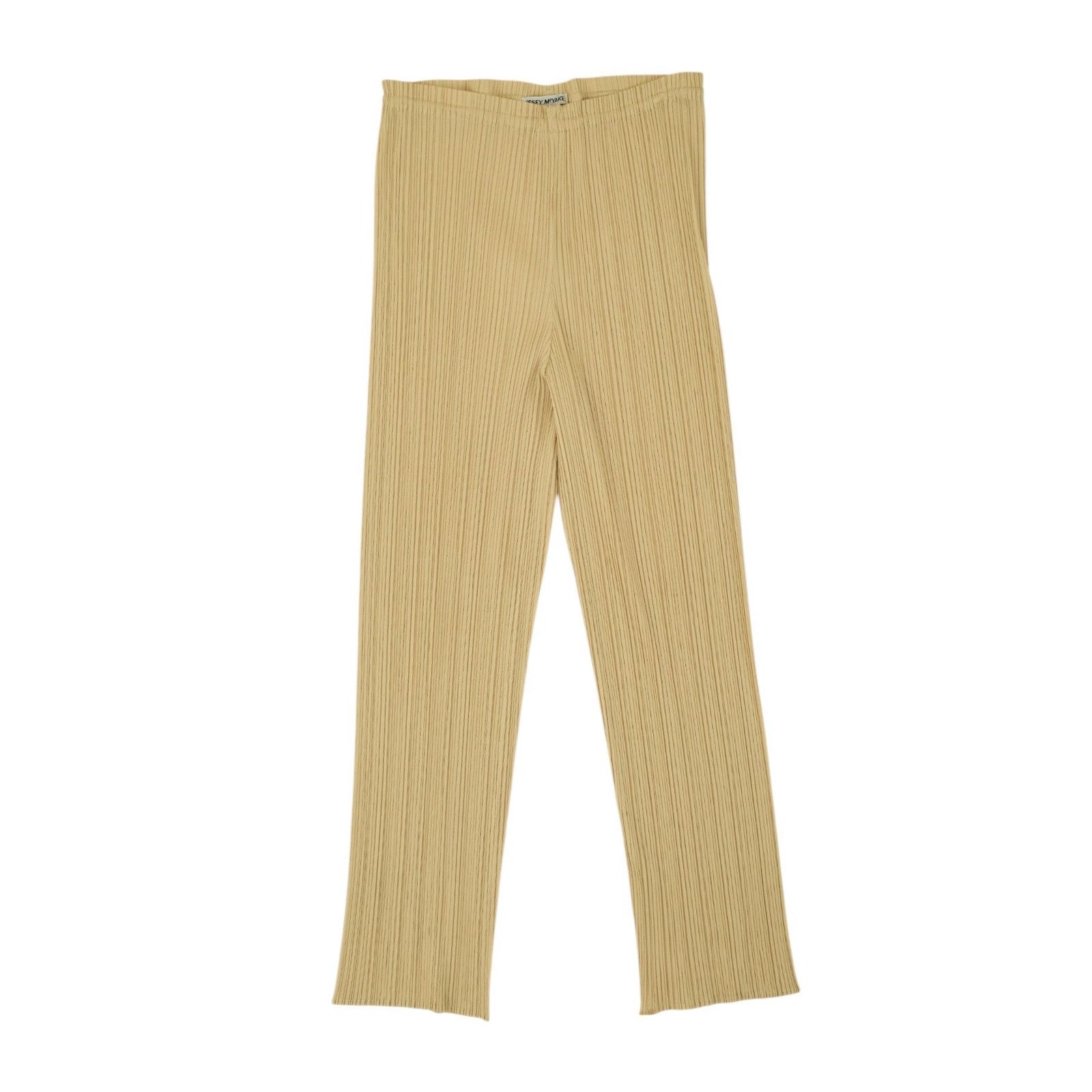 Issey Miyake Pleats Please Beige Trousers Size 28" / US 6 / IT 42 - 1 Thumbnail