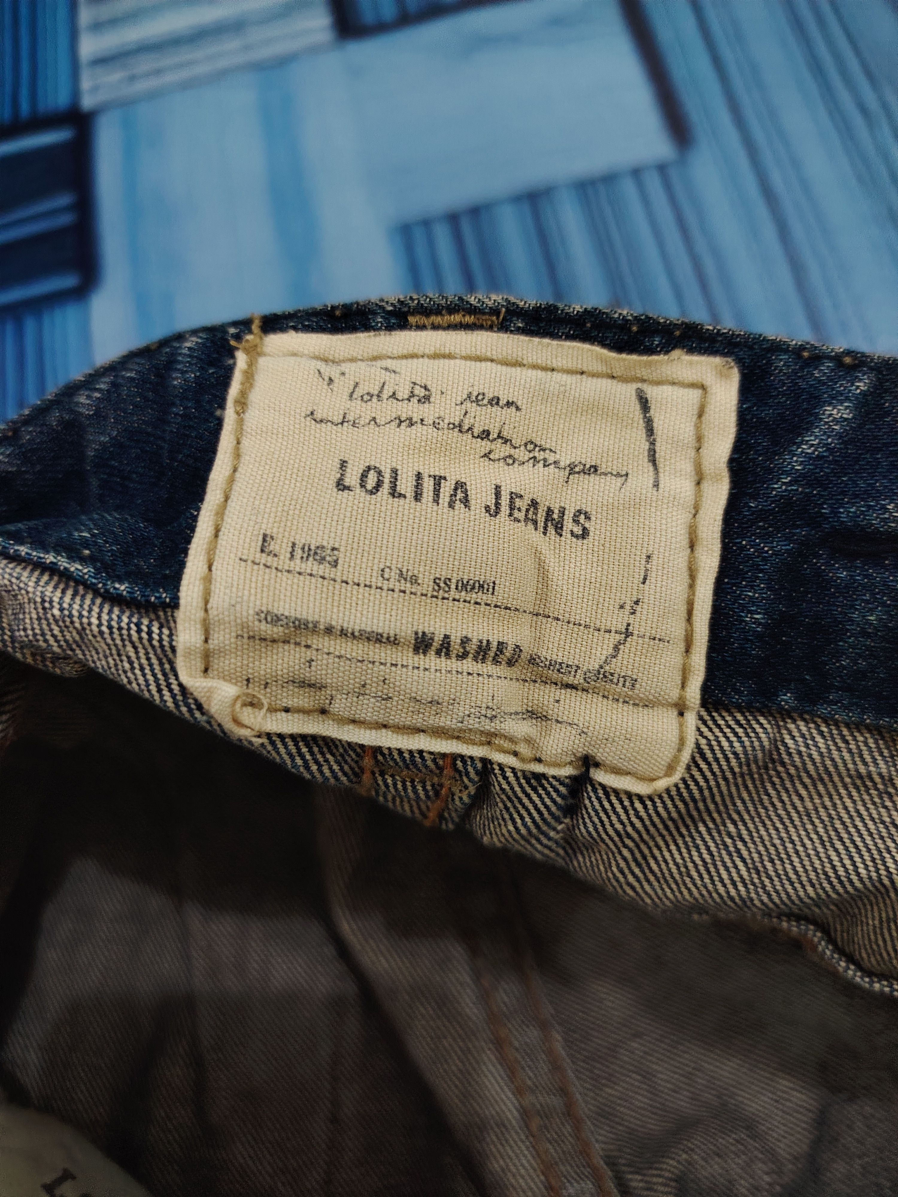 If Six Was Nine Rare!!! Lolita denim distressed flared short jeans Size 31" - 14 Thumbnail