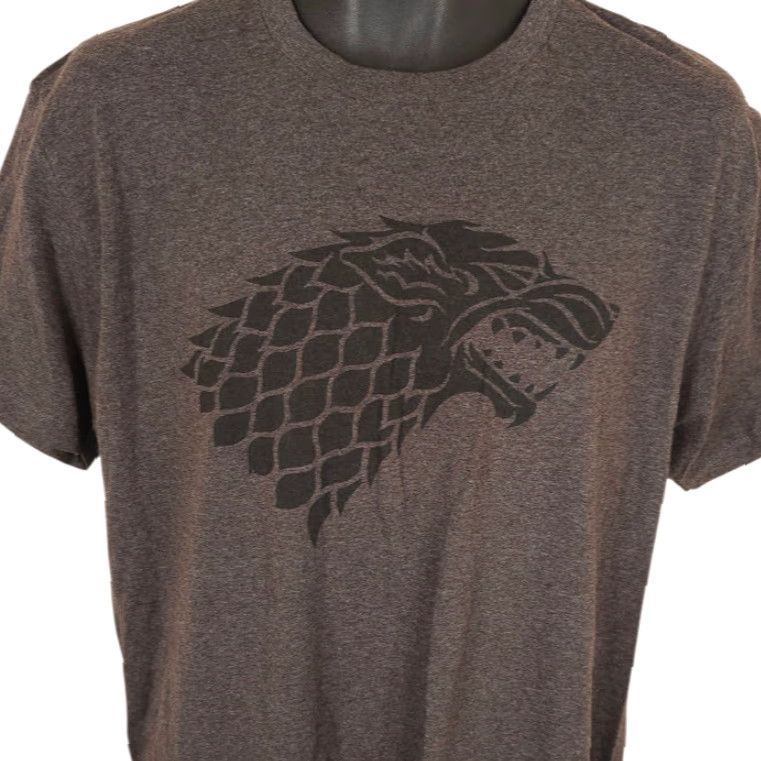 Vintage Game Of Thrones Shirt Mens Large Brown House Stark Sigil TV Series Size US L / EU 52-54 / 3 - 2 Thumbnail