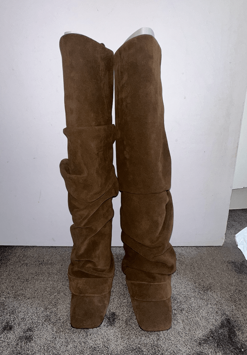 The Attico Rea Suede Leather Tube Boots Size US 7.5 / IT 37.5 - 7 Thumbnail