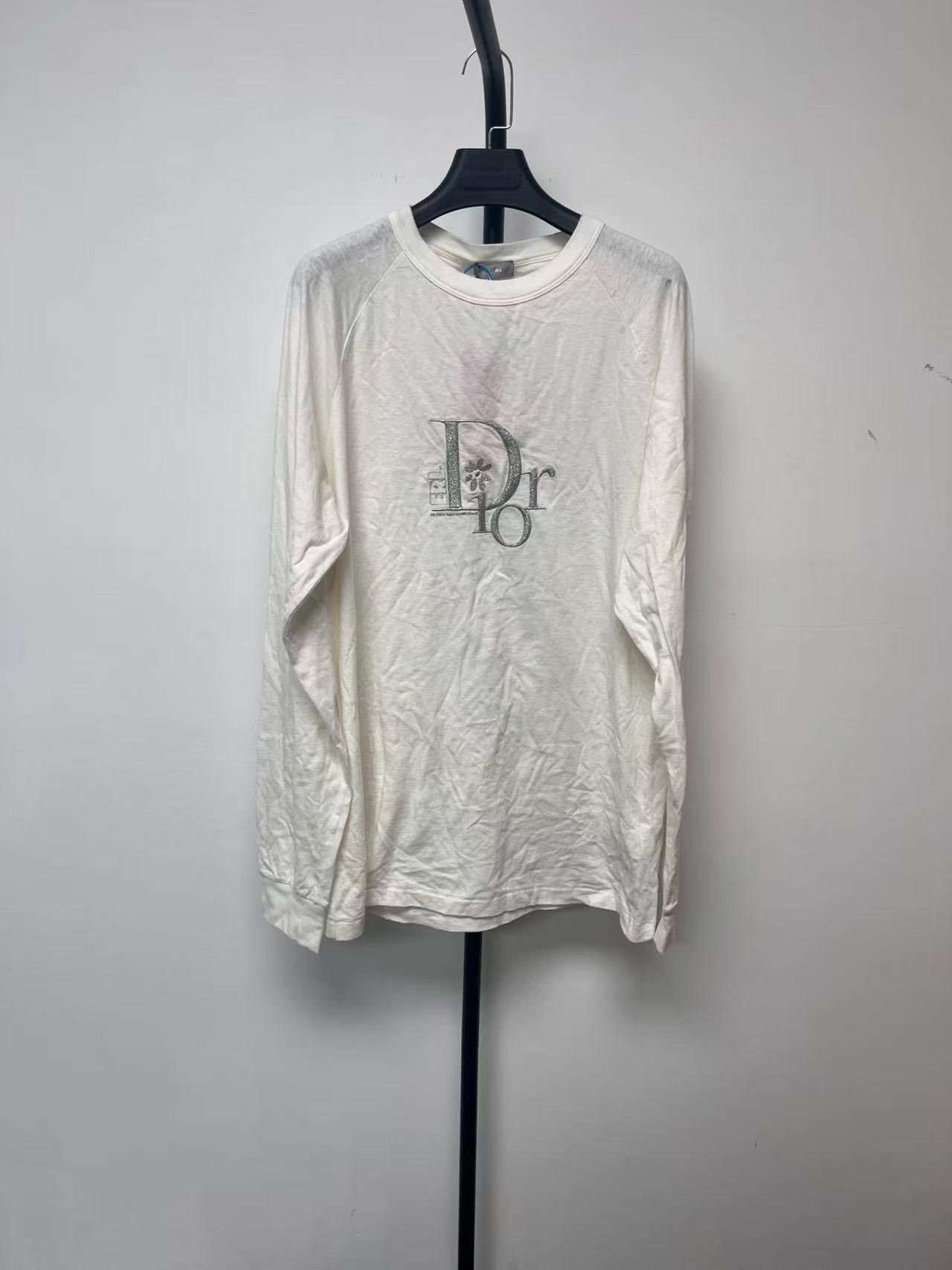Dior DIOR Distressed Logo Embroidered Crewneck T-shirt Size US M / EU 48-50 / 2 - 1 Thumbnail