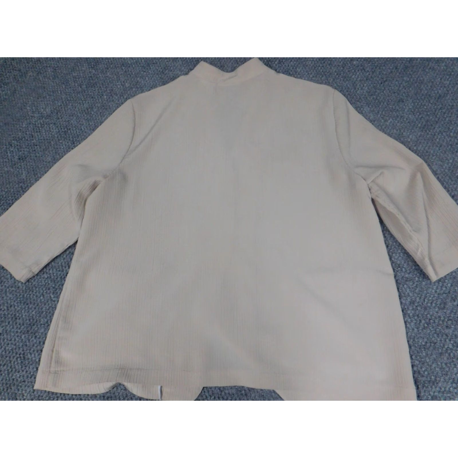 Blair Blair Blazer Three-Button Beige Lightweight Womens L Jacket Solid Notch Lapel Modern Tuxedo Casual Business Fall Winter Size L / US 10 / IT 46 - 7 Thumbnail