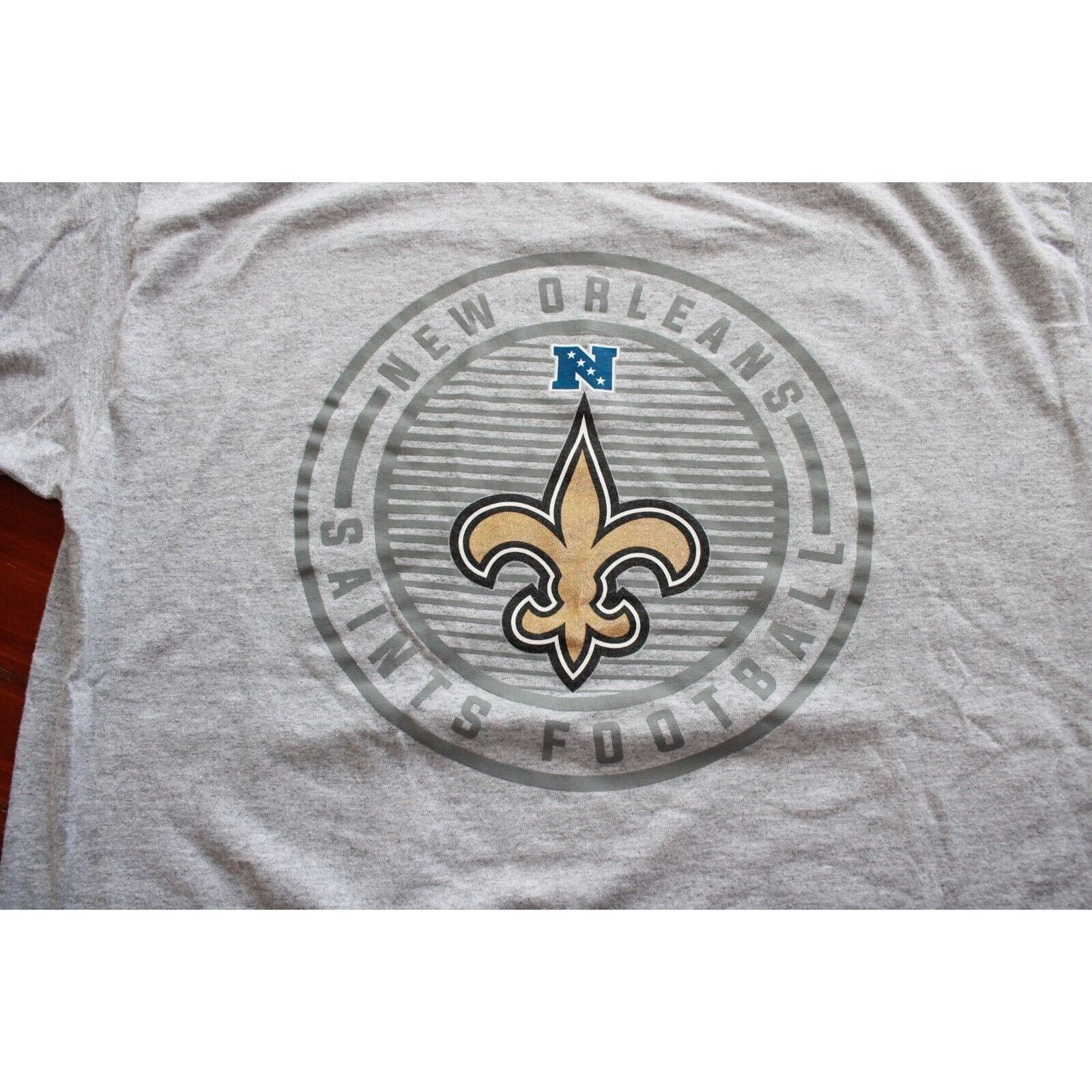 NFL New Orleans Saints TShirt Large Gray NFL Football Sportsware Size US L / EU 52-54 / 3 - 2 Thumbnail