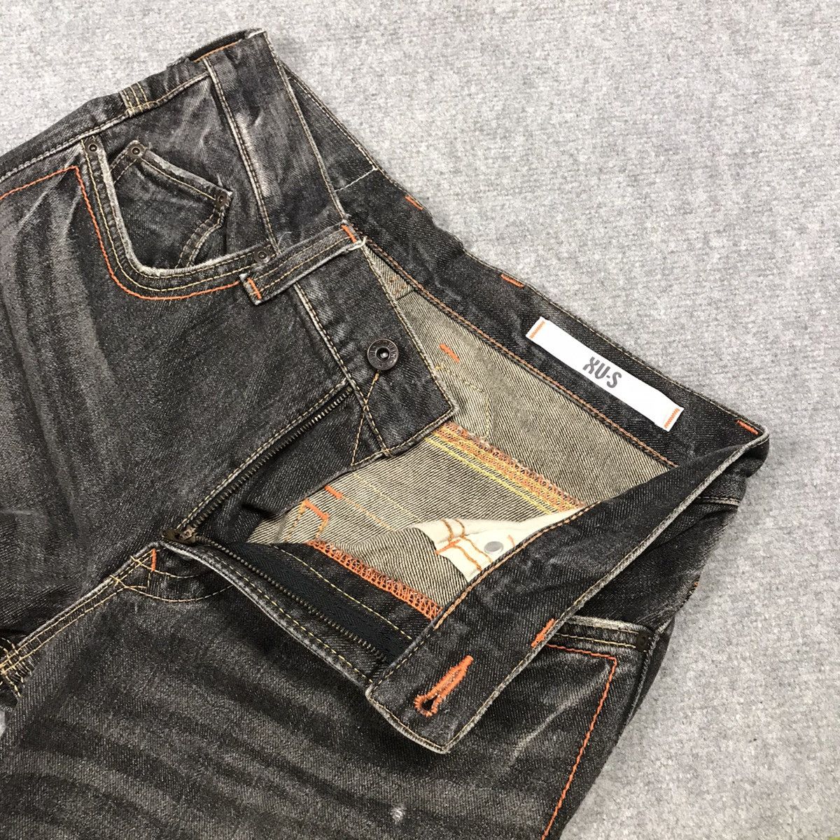 If Six Was Nine × Japanese Brand × Le Grande Bleu (L.G.B.) FLARE EDWIN JAPAN BLACK FADED DENIM BOOT CUT PANTS Size US 30 / EU 46 - 13 Thumbnail