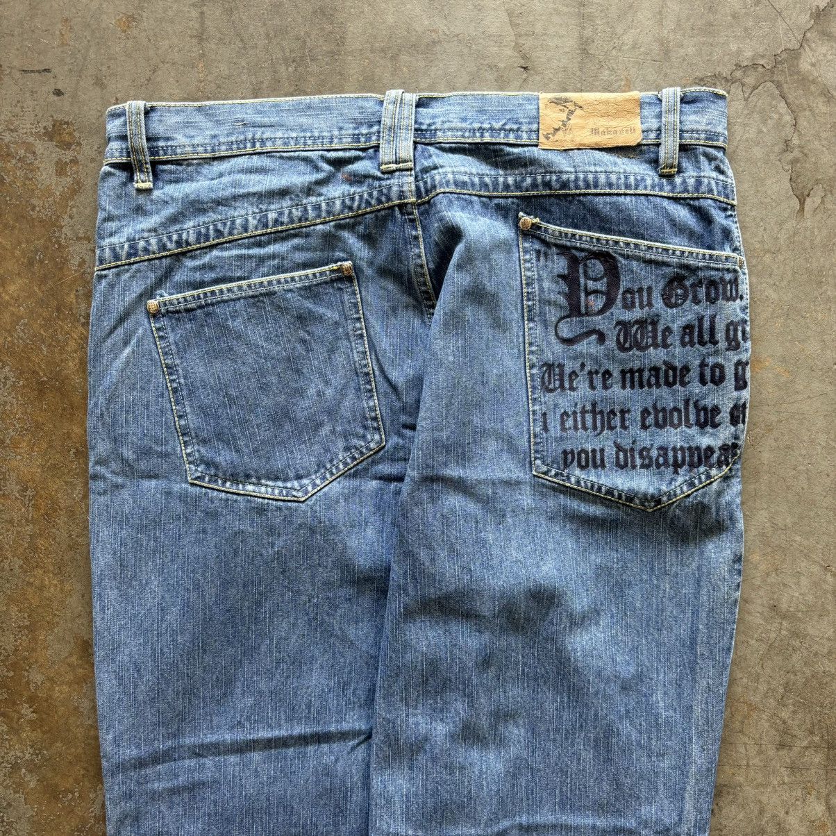 Makaveli × Vintage 90s Baggy Affliction Embroidered Tupac Jeans Size US 38 / EU 54 - 4 Thumbnail