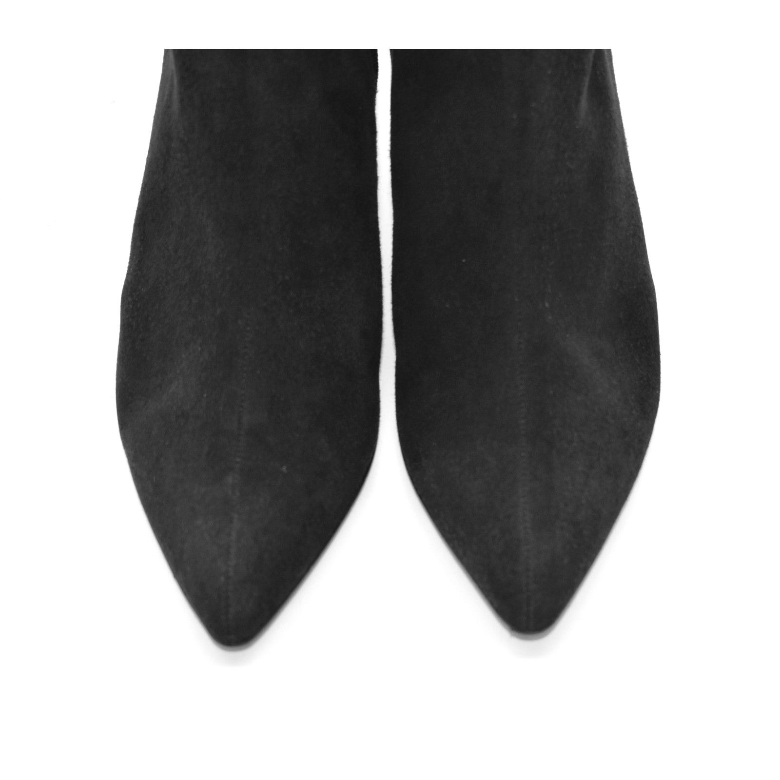 Stuart Weitzman SALVATORE FERRAGAMO Black Suede Pointed Toe Ankle Boots Sz 7 Size US 7 / IT 37 - 5 Thumbnail
