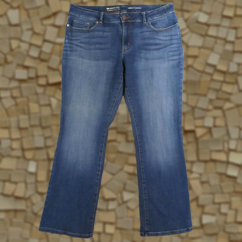 Lee Lee Womens Jeans Bootcut Denim Light Wash 12 Short Regular Fit