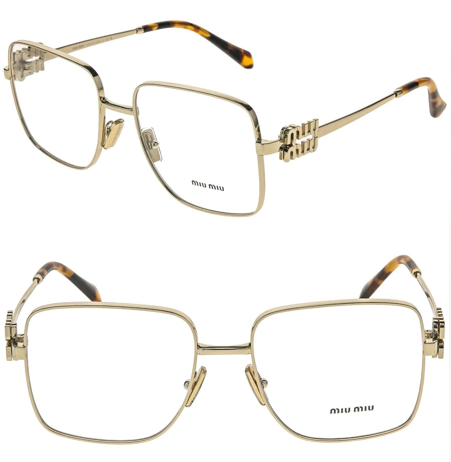 Miu Miu MIU MIU 51X LOGO MU51XV Rectangle Metal Optical Frame Size ONE SIZE - 1 Thumbnail