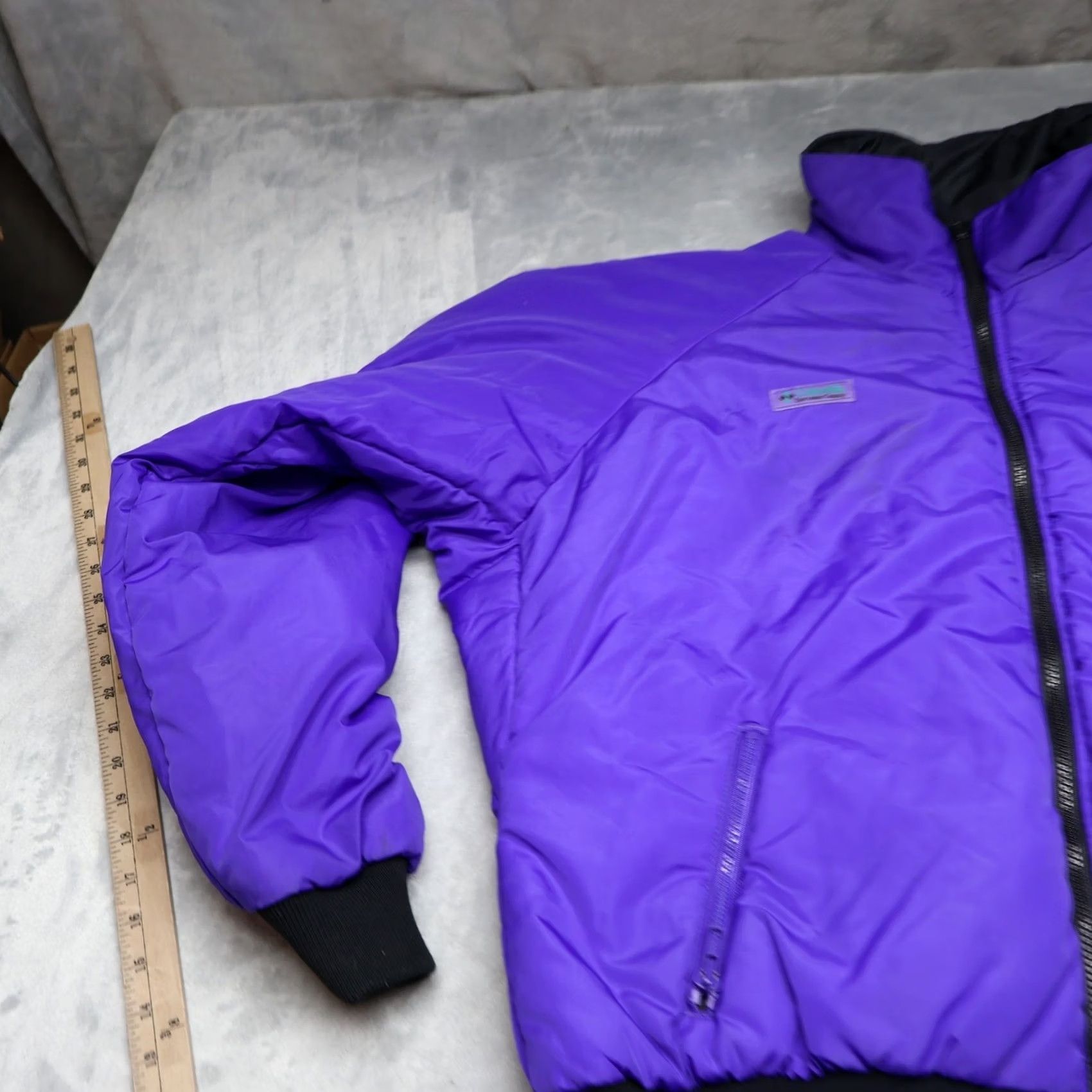 Rains VINTAGE Columbia Jacket Mens XL Purple Insulated Full Zip 90s Size US XL / EU 56 / 4 - 2 Thumbnail