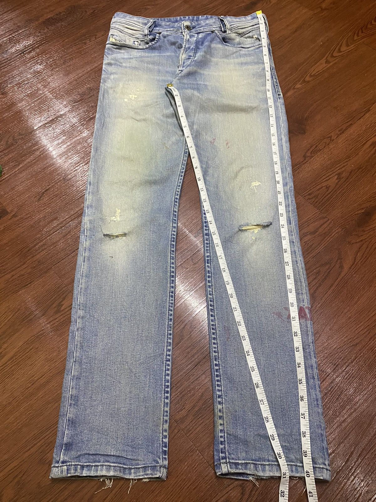 Other Vintage Diesel Faded Wash Distressed Denim Slim Jeans Size US 30 / EU 46 - 19 Thumbnail