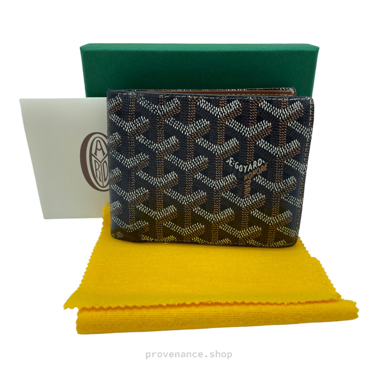 image of Goyard St. Florentin Wallet - Black/tan Goyardine, Men's