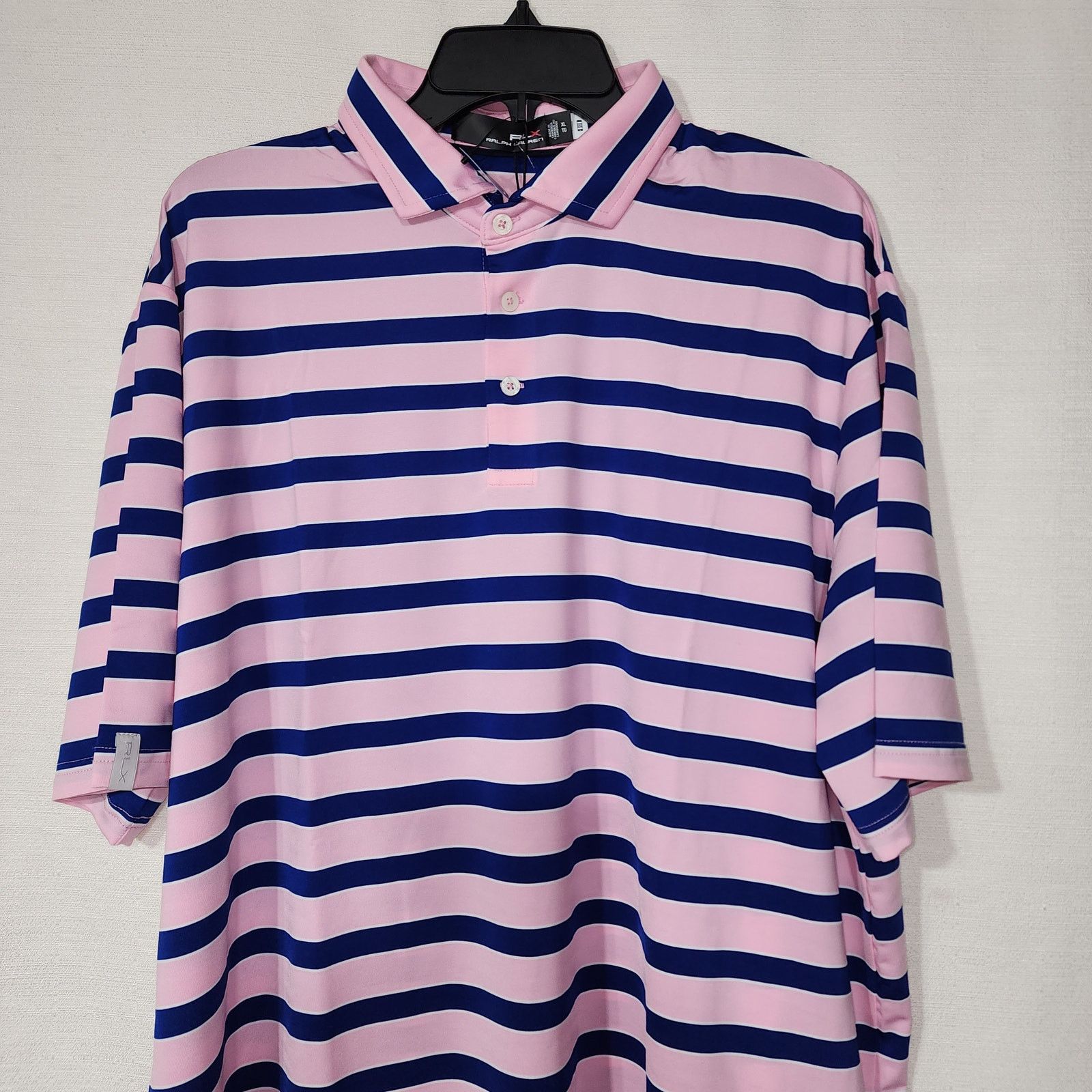 RLX Ralph Lauren RLX Ralph Lauren Polo Men's XL Pink/Blue stripe NWT Size US XL / EU 56 / 4 - 3 Thumbnail