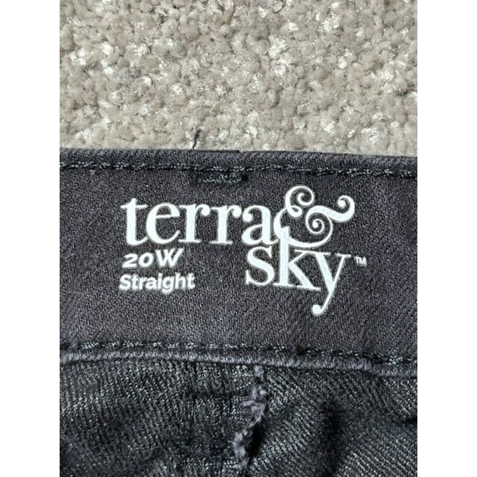 Other Terra & Sky Pants Womens 20W Plus Straight Stretch High Rise Size 42" / US 20 - 6 Thumbnail