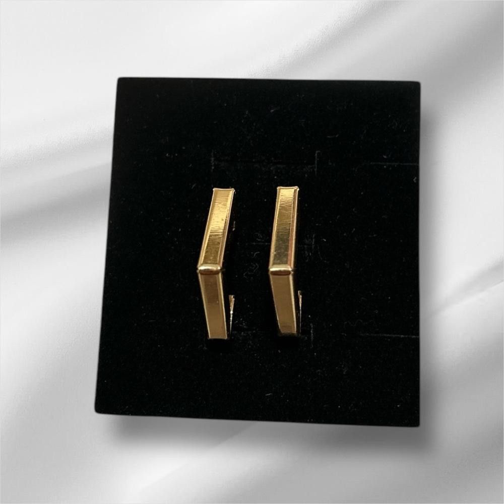 Designer Geometric Gold Earrings Size ONE SIZE - 2 Thumbnail