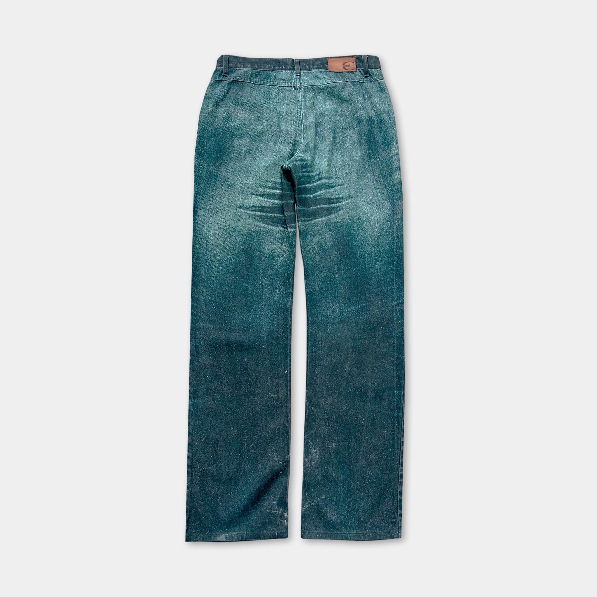 Just Cavalli Just Cavalli 2000s Denim Effect Teal Pants Size 28" / US 6 / IT 42 - 5 Thumbnail