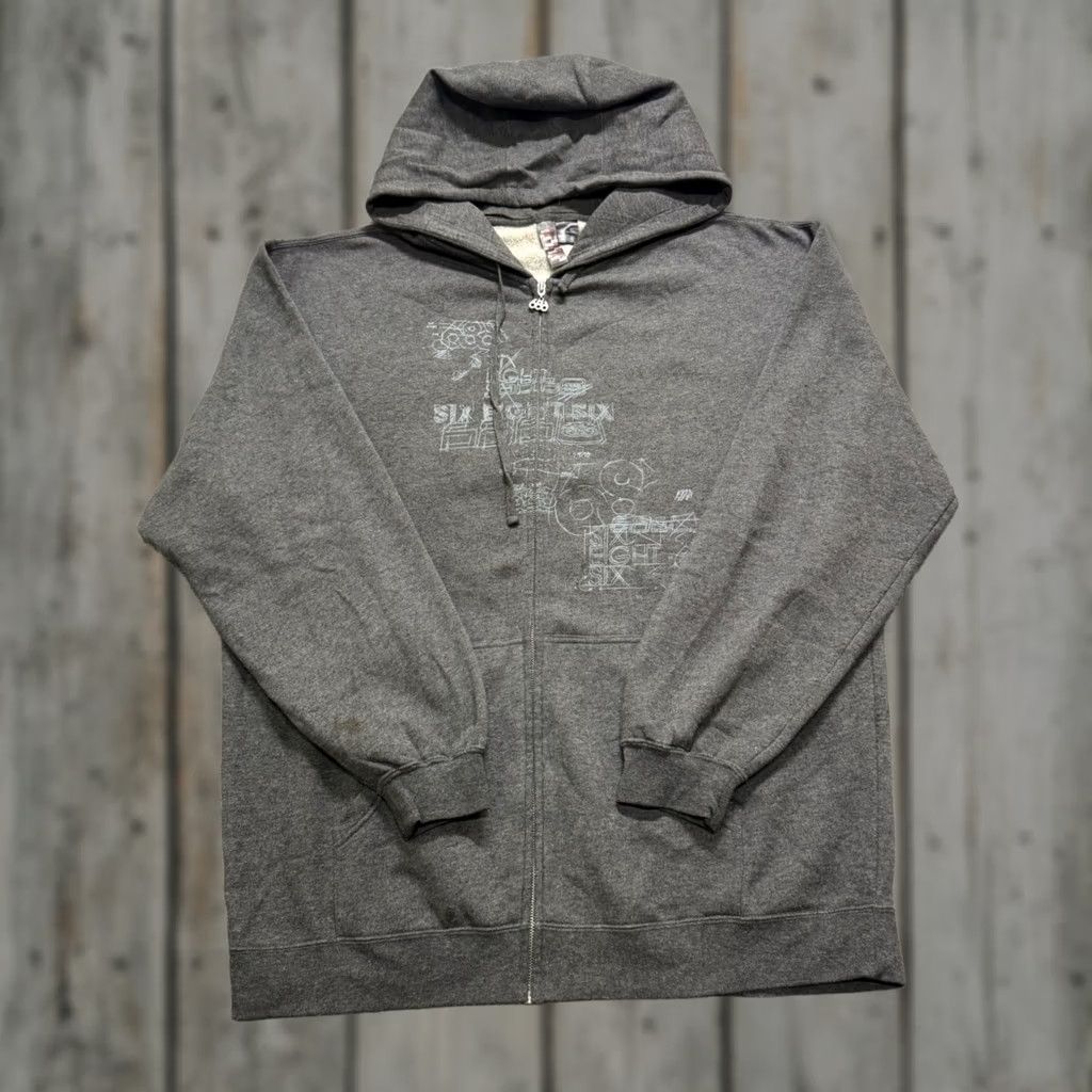 686 VINTAGE 686 Y2K Full-zip Jacket Men's XL Gray Grunge Skater Oversized Baggy Jacket Size US XL / EU 56 / 4 - 1 Thumbnail