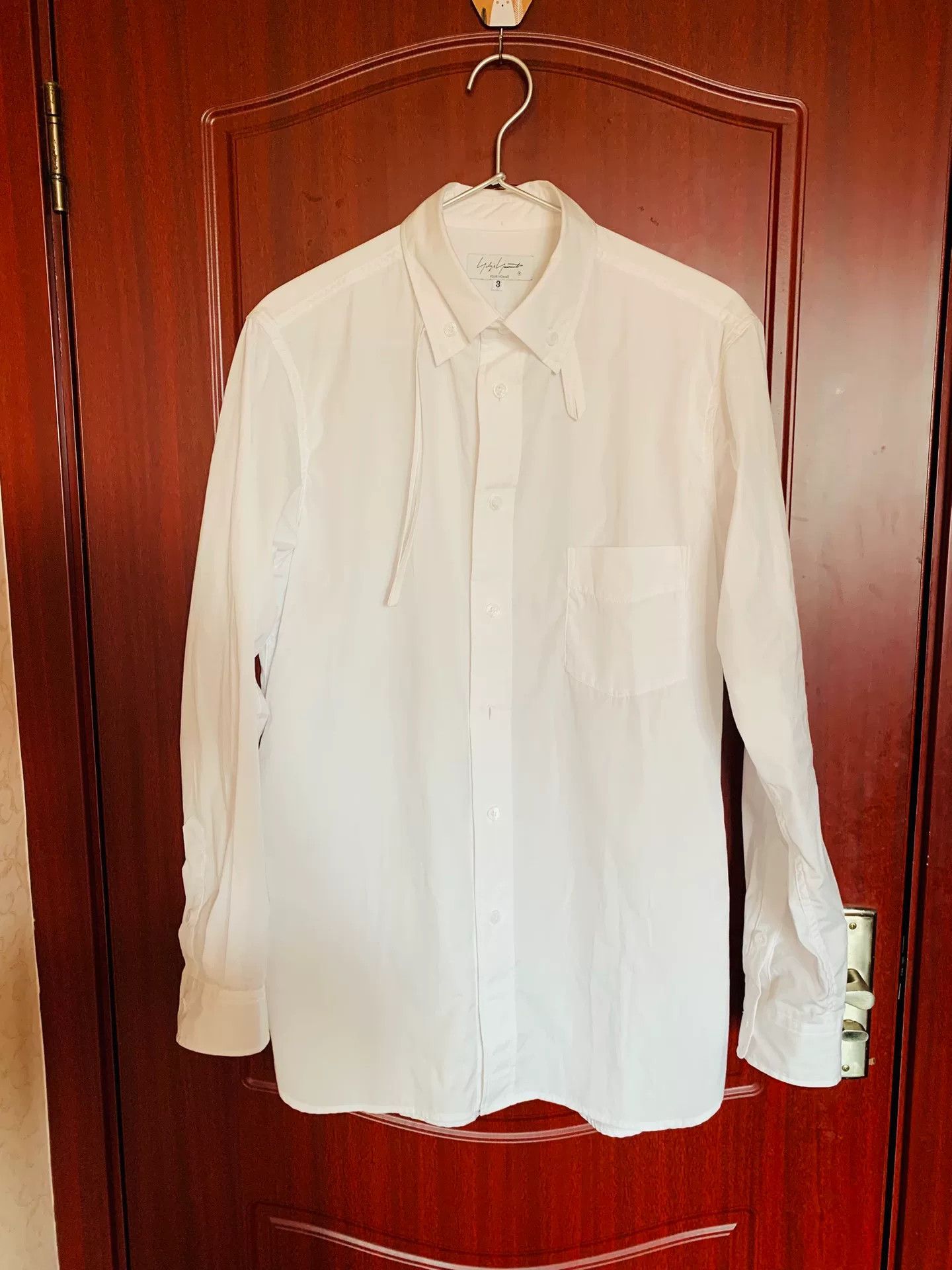Yohji Yamamoto Yohji Yamamoto White Dress Shirt Size 3 Size US L / EU 52-54 / 3 - 1 Thumbnail