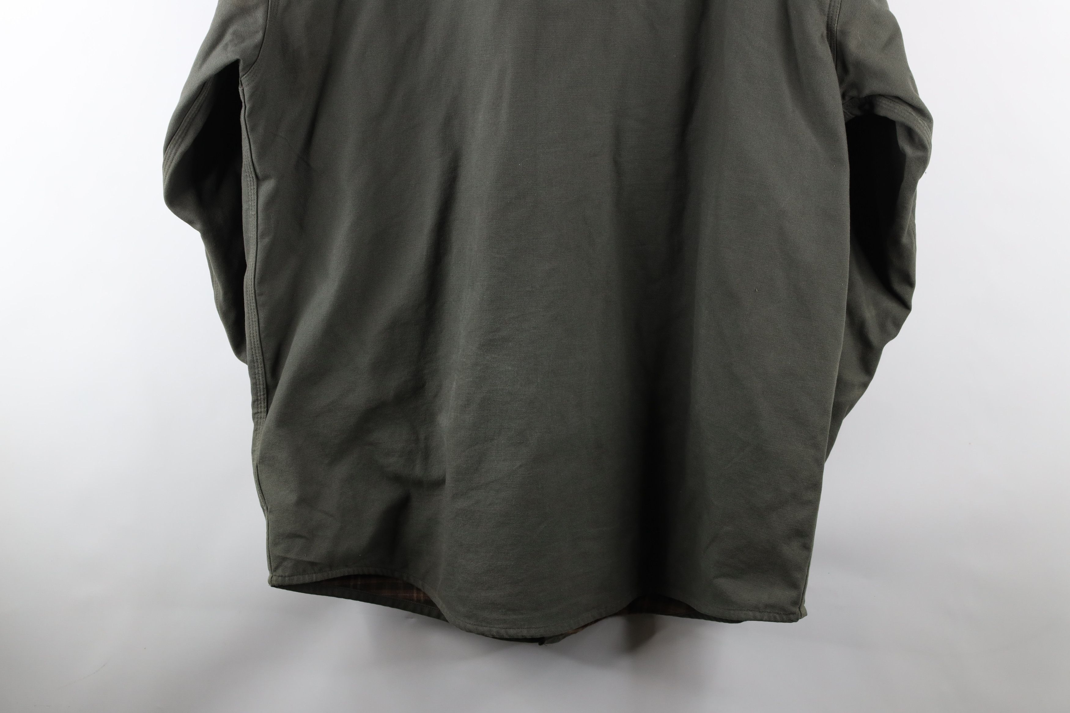 Carhartt Vintage Carhartt Lined Canvas Button Shirt Jacket Green Size US XL / EU 56 / 4 - 15 Thumbnail