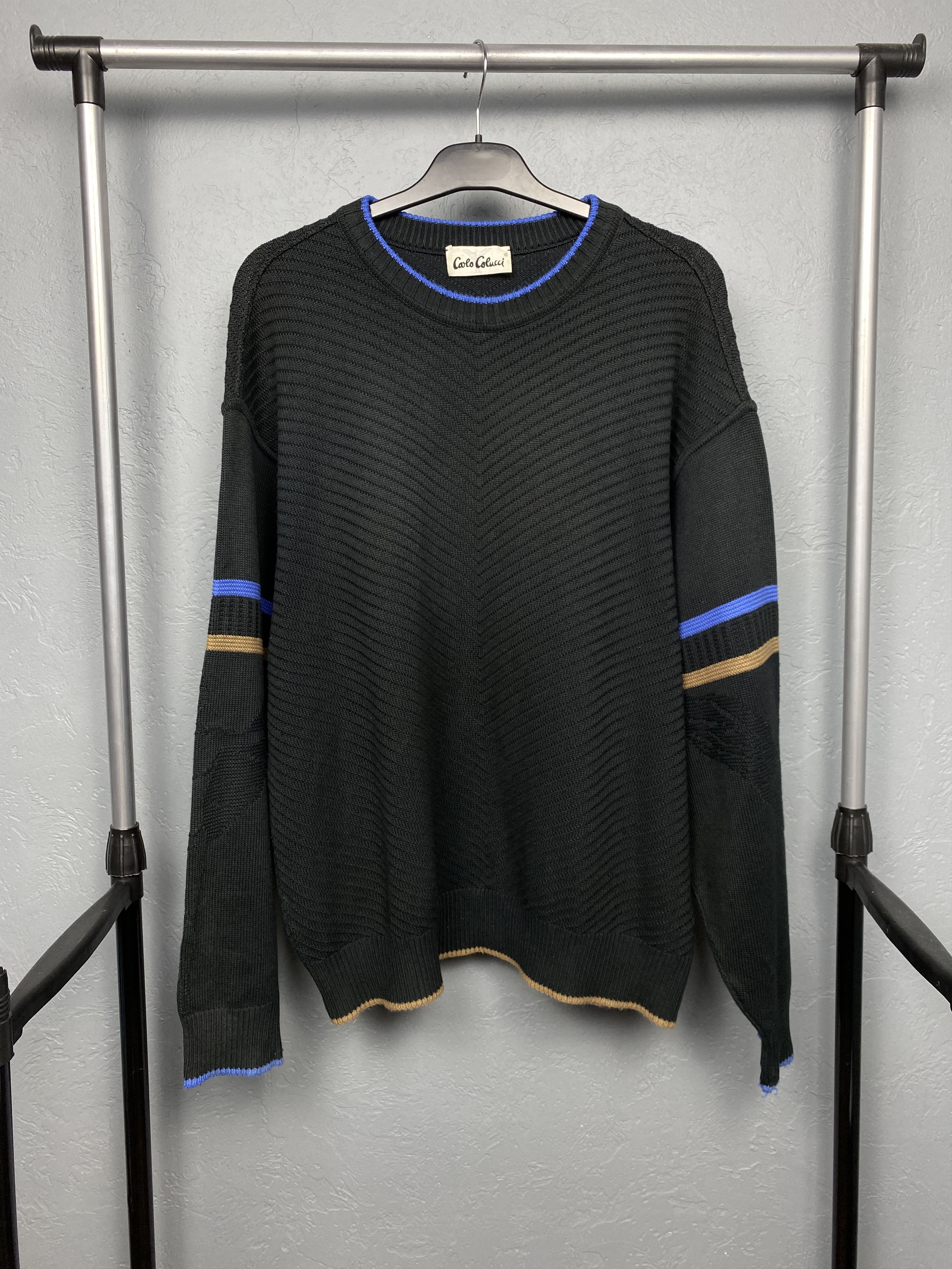 Carlo Colucci Carlo Colucci Vintage Mens Crew Neck Knit Sweater Size US L / EU 52-54 / 3 - 1 Thumbnail