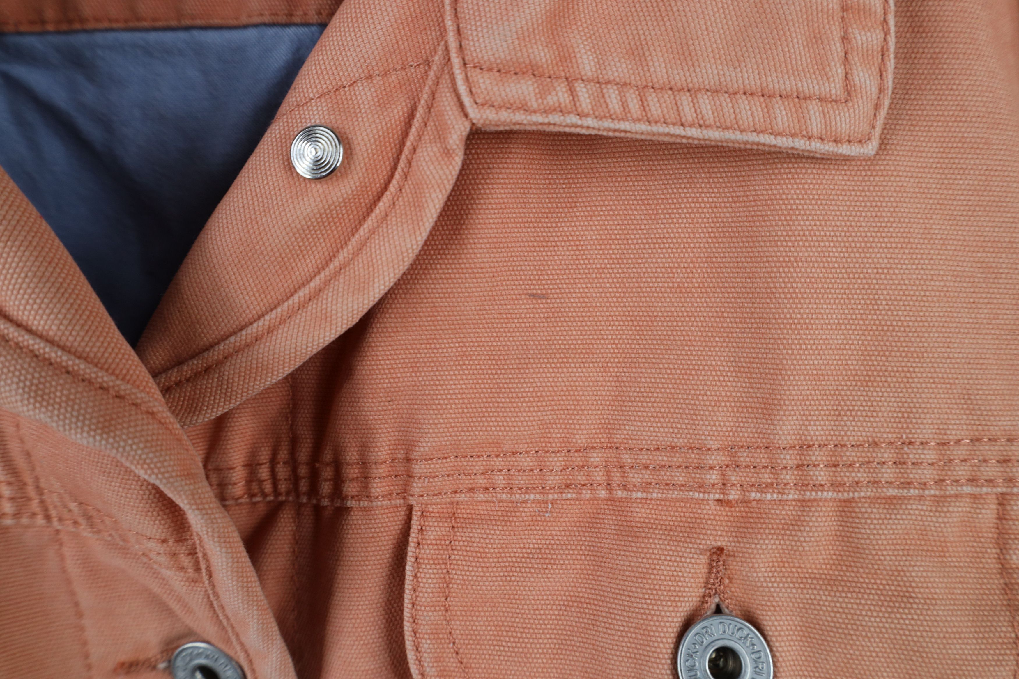 Vintage Vintage Y2K Streetwear Canvas Trucker Jacket Coral Pink Size L / US 10 / IT 46 - 8 Thumbnail