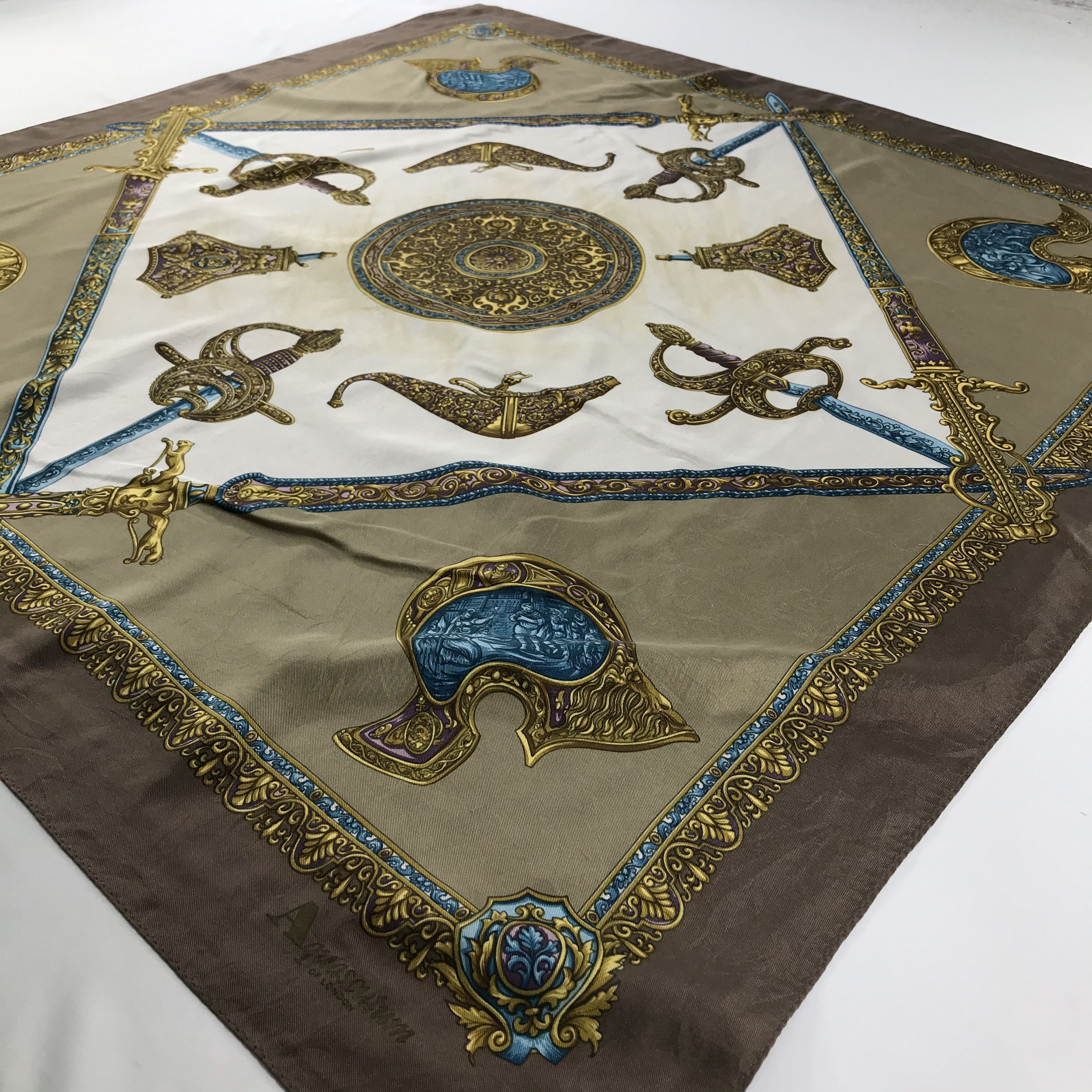 Aquascutum Vintage Aquascutum Silk Scarf Size ONE SIZE - 3 Thumbnail