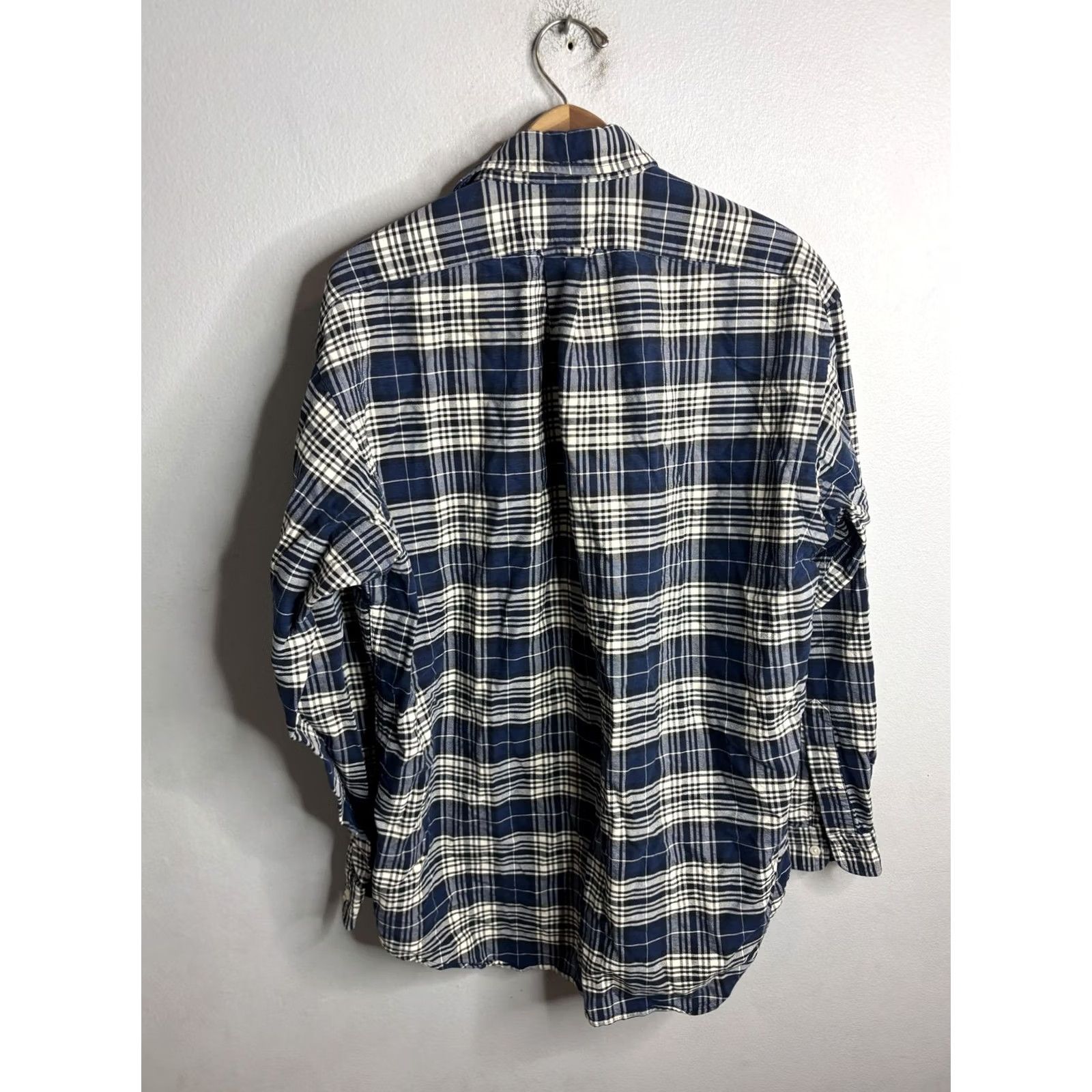 Ralph Lauren Ralph Lauren Shirt Mens Blake Classic Fit Blue Plaid 100% Cotton Button-Down Long Sleeve Size US XL / EU 56 / 4 - 4 Thumbnail