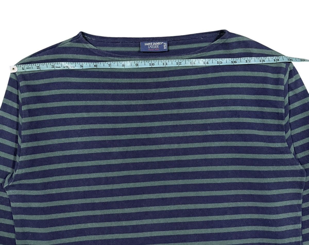 Saint James Vtg🔥Saint James Boat neck Heavy Cotton L/s Striped Tee Size US M / EU 48-50 / 2 - 13 Thumbnail