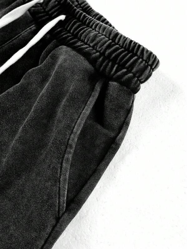Japanese Brand Black Washed Cargo Sweatpants Size US 38 / EU 54 - 6 Thumbnail