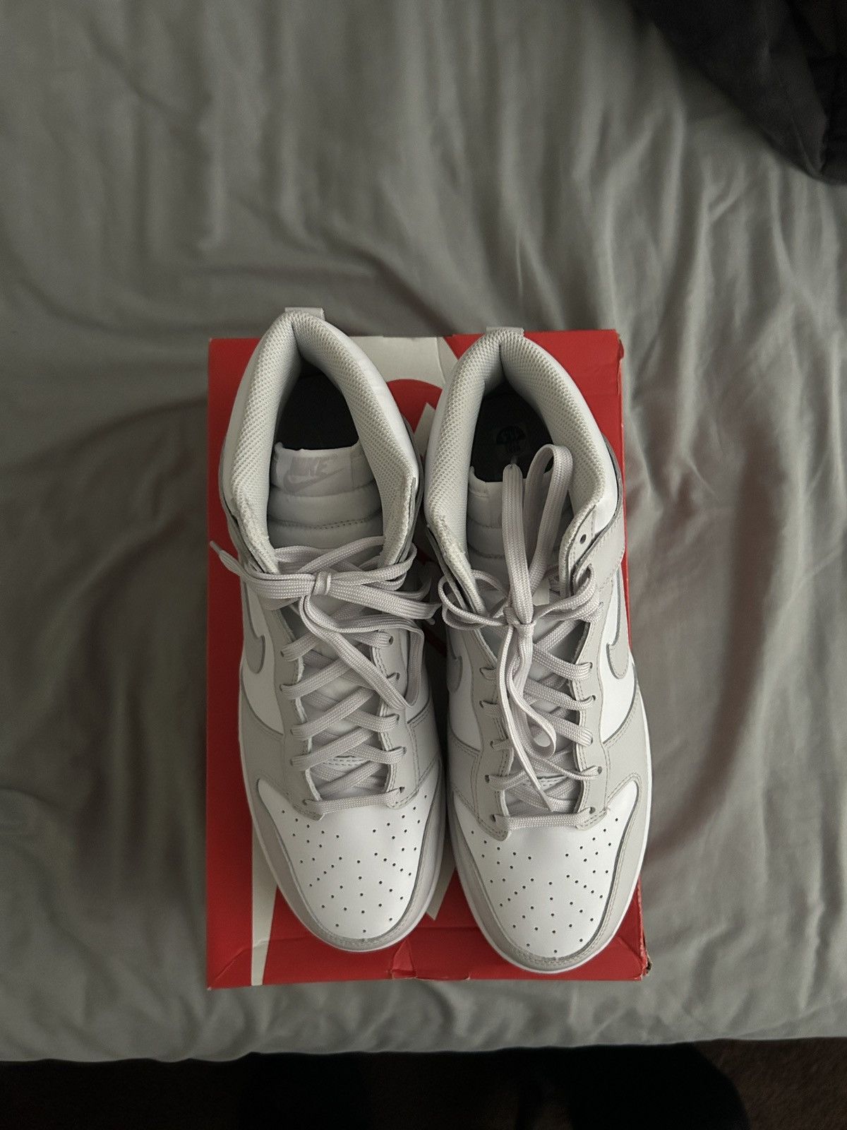 Nike Nike Dunk Hi Retro White/Vast Grey-White Size US 11.5 / EU 44-45 - 7 Thumbnail