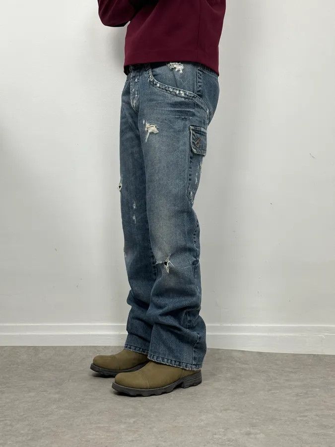 Dirk Bikkembergs 2010s Bikkembergs Blue Avant-Garde Denim Jeans Size US 32 / EU 48 - 4 Thumbnail