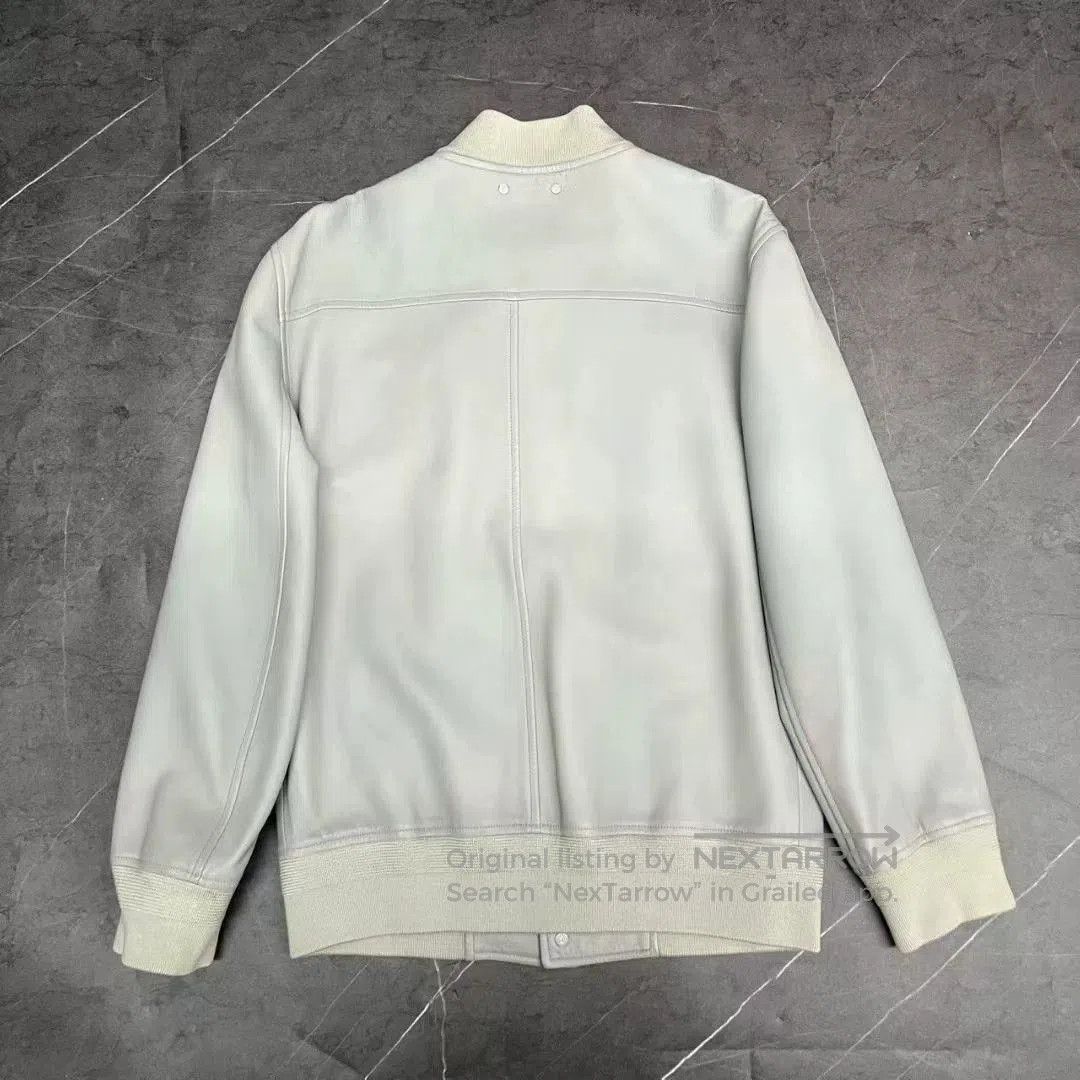 Louis Vuitton louis vuitton gray leather baseball jacket. Size US M / EU 48-50 / 2 - 2 Thumbnail