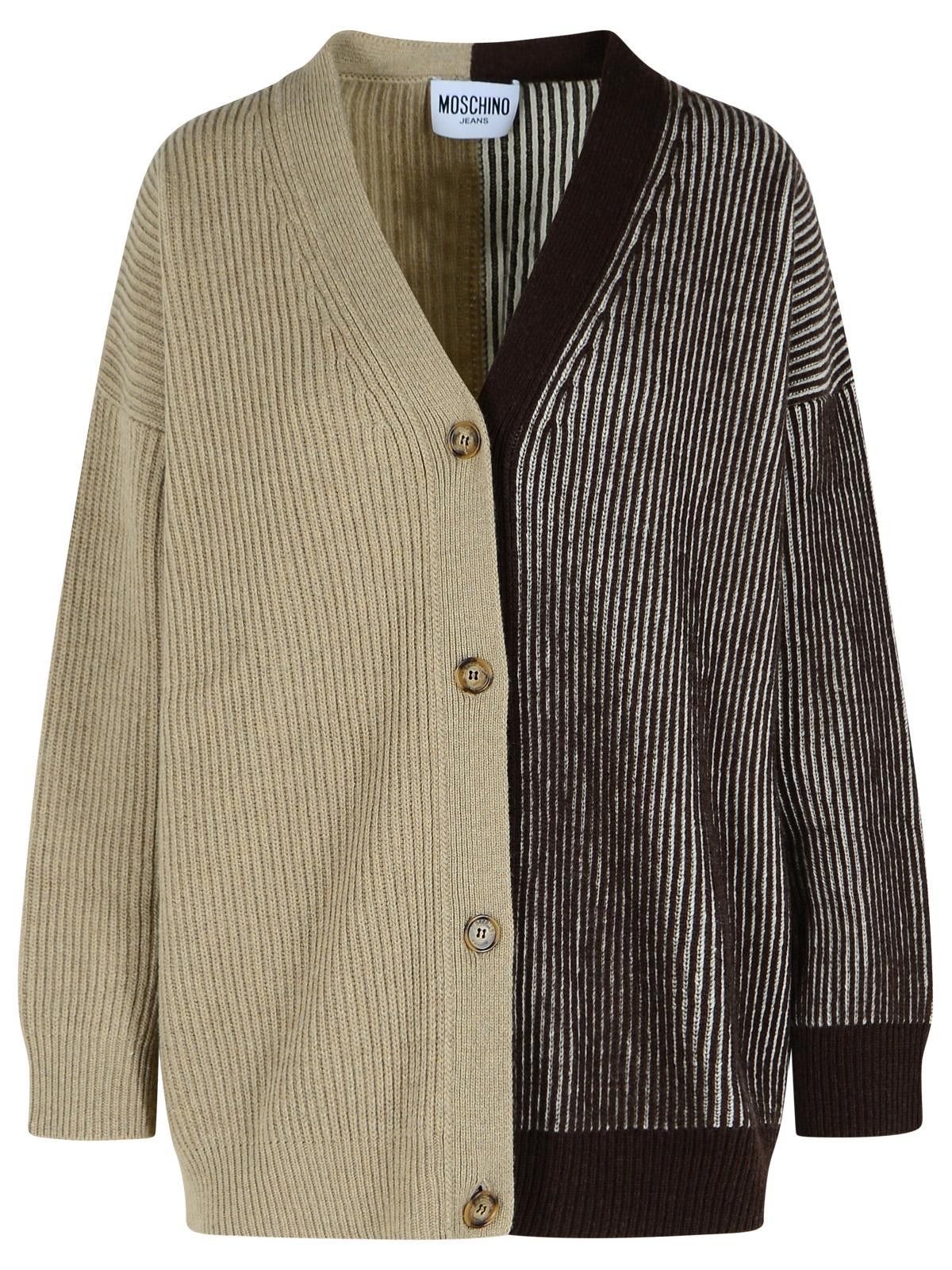 Moschino MOSCHINO JEANS Two-Tone Cashmere Blend Cardigan Size XS / US 0-2 / IT 36-38 - 1 Thumbnail