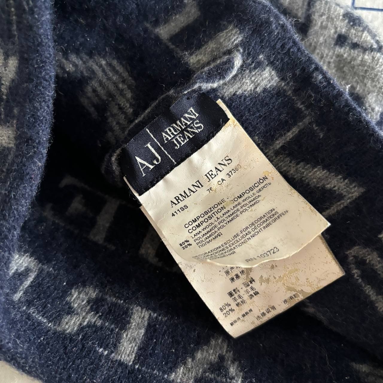 Armani × Giorgio Armani 🔥 VTG ARCHIVE ARMANI JEANS LOGO MONOGRAM BEANIE HAT Size ONE SIZE - 3 Thumbnail