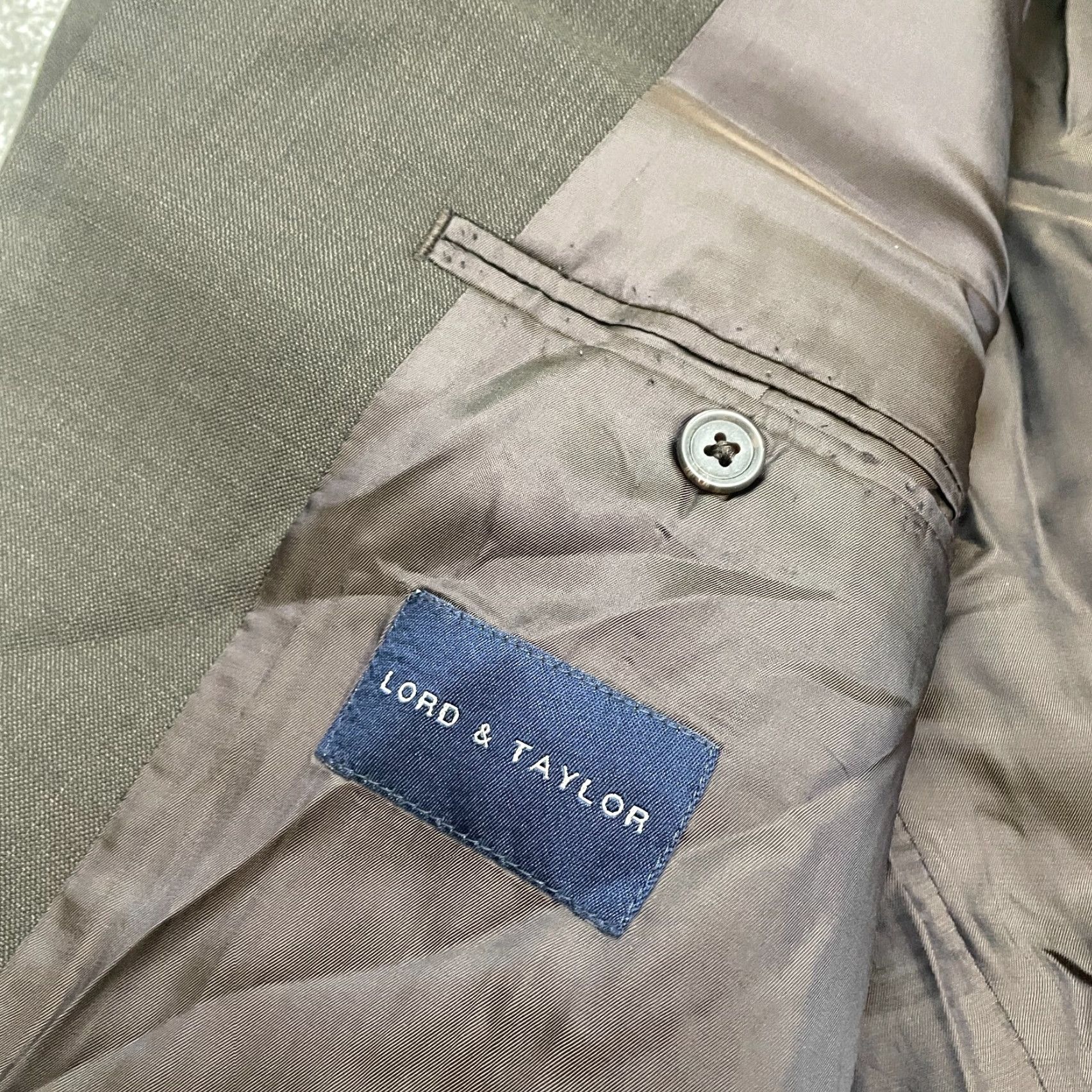 Ralph Lauren Lauren Ralph Lauren Lord & Taylor Blazer 46R Dark Brown Wool Suit Jacket Mens Size 46R - 6 Thumbnail