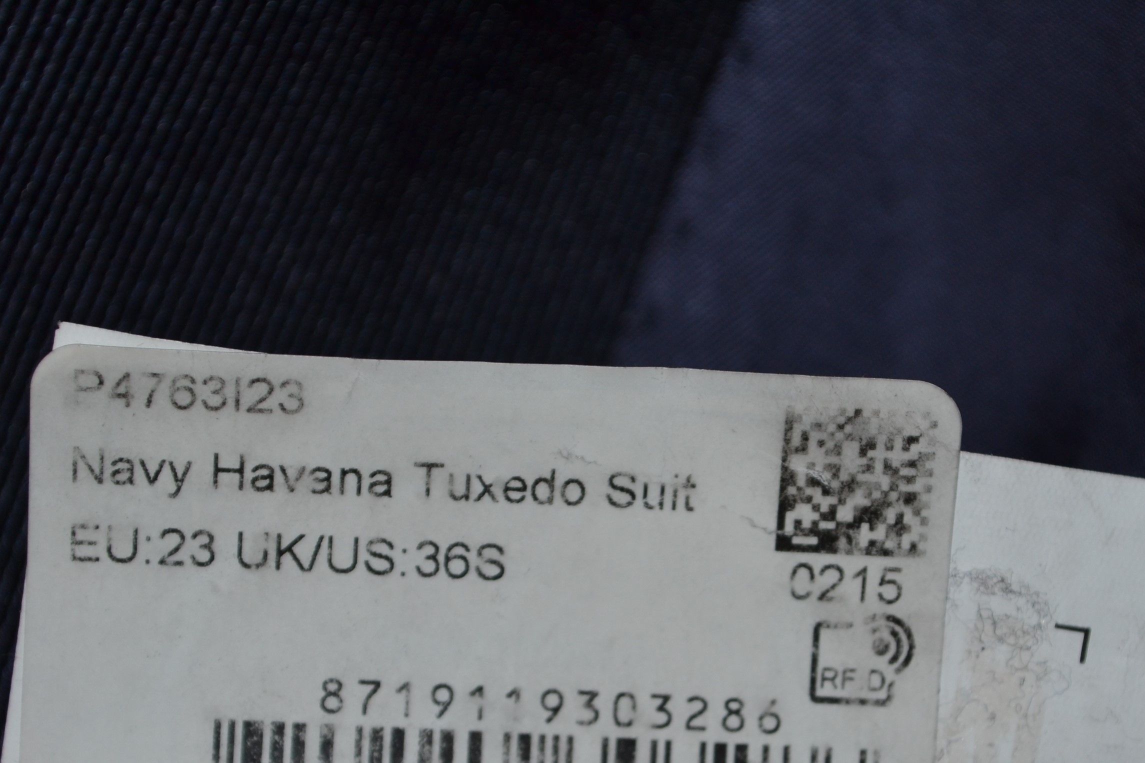 Suitsupply SUITSUPPLY Havana Shawl Int Slim Cut Blazer 36S Tuxedo Navy Size 36S - 12 Thumbnail