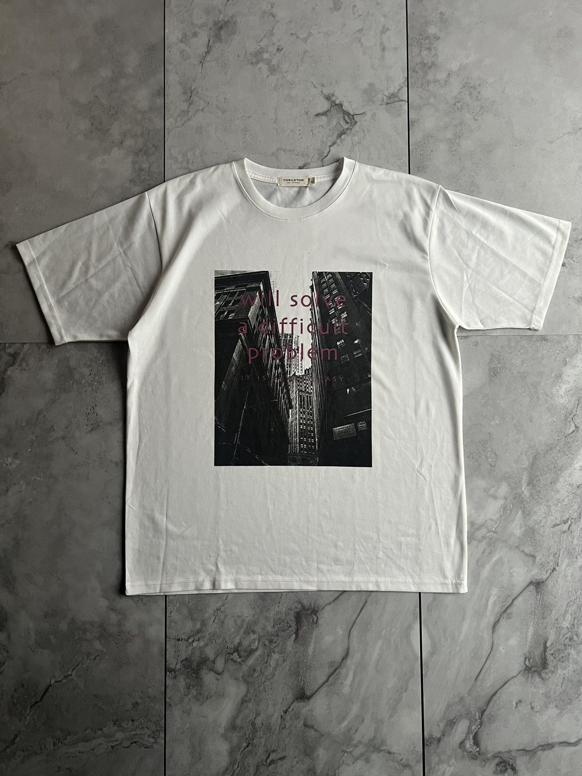Japanese Brand Thruxton “Will I Solve A Different Problem” Tee Size US L / EU 52-54 / 3 - 1 Thumbnail