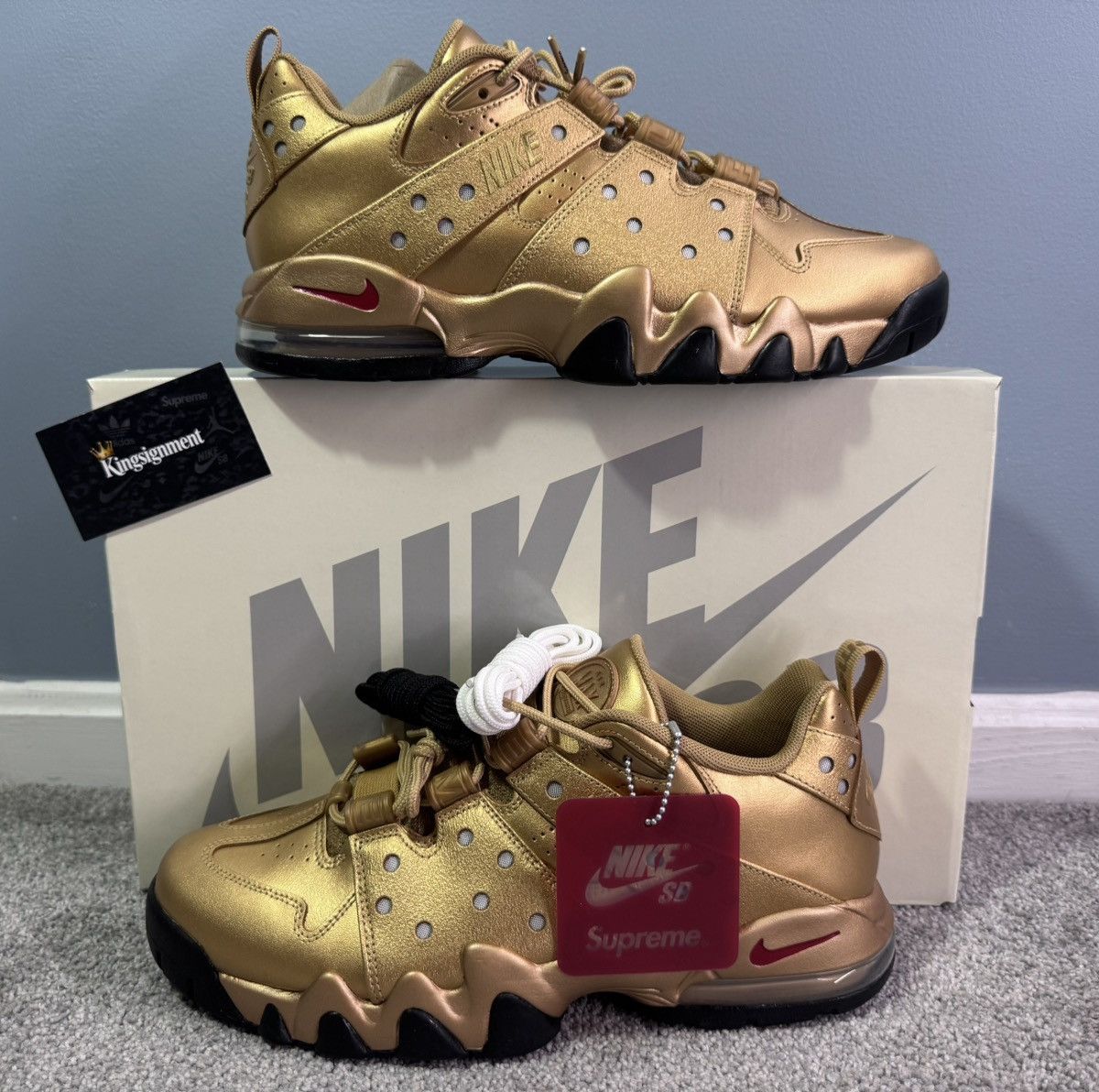Supreme Nike SB Supreme Air Max CB94 Low Metallic Gold DS 10.5 New! Size US 10.5 / EU 43-44 - 1 Thumbnail