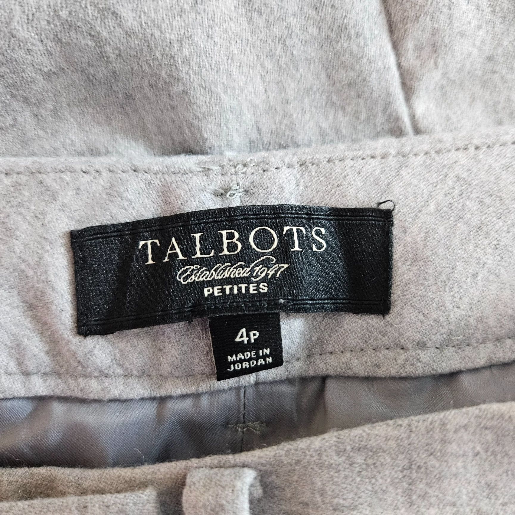 Talbots VINTAGE Talbots Womens Heritage Trouser Pants 4P Gray Mid Rise Wool Blend Lined Dress Pants Womens Size 27" / US 4 / IT 40 - 8 Thumbnail