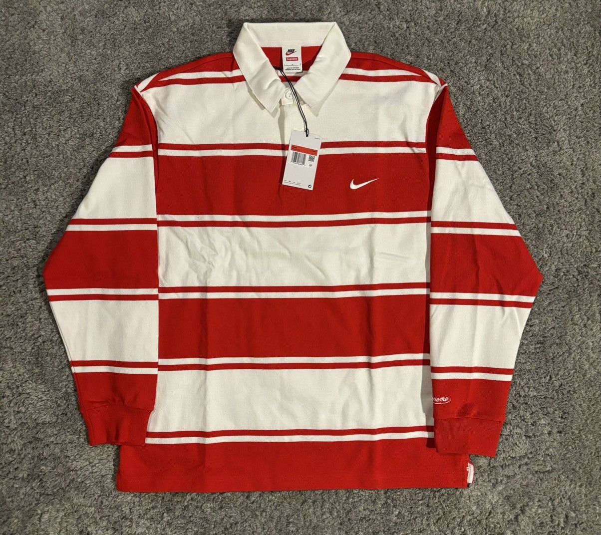 Nike × Supreme Supreme Nike Stripe Rugby | Grailed