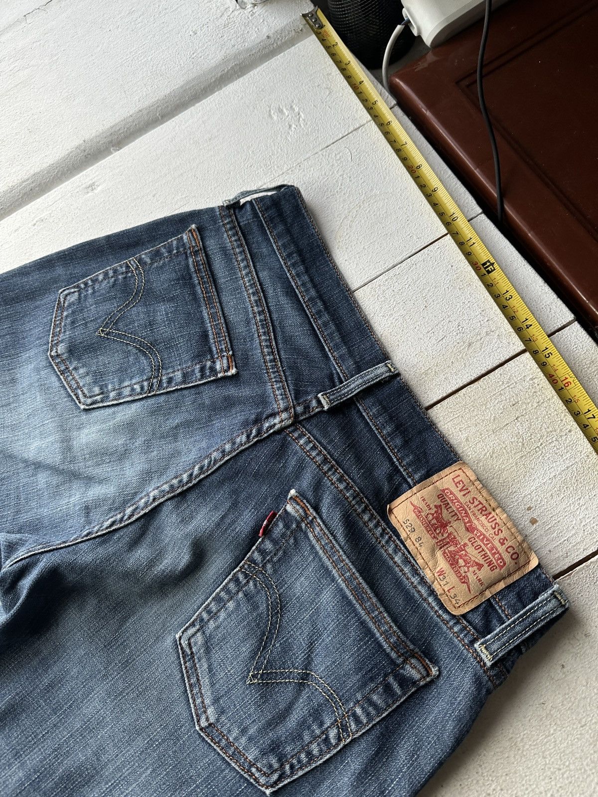 Levi's BOOTCUT🚨Vintage 90s Levis Jeans 528 84 Light Wash Denim Size 29" - 8 Thumbnail
