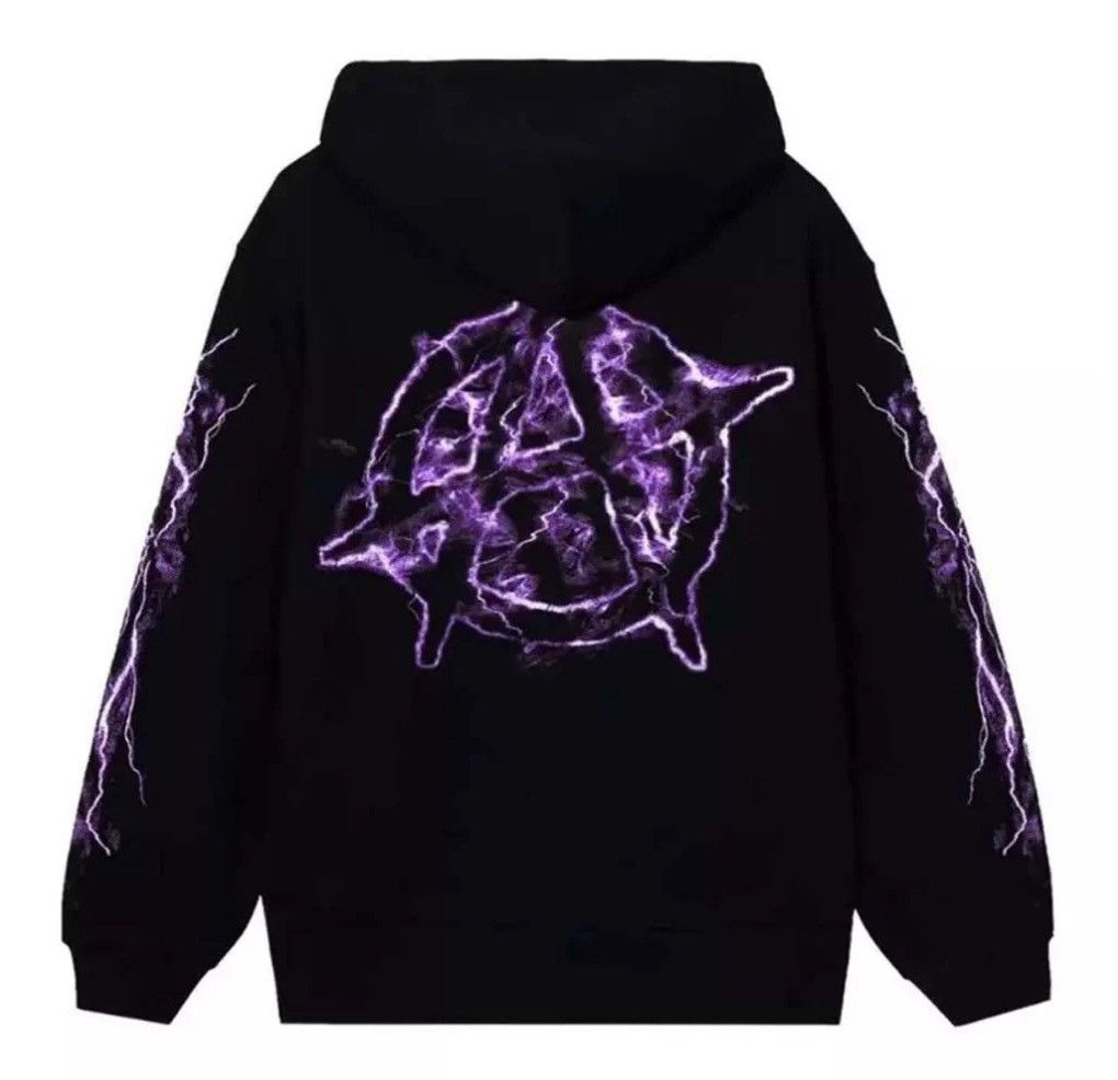 Revenge Revenge Purple Lightning Anarchy Hoodie Size US XL / EU 56 / 4 - 1 Thumbnail
